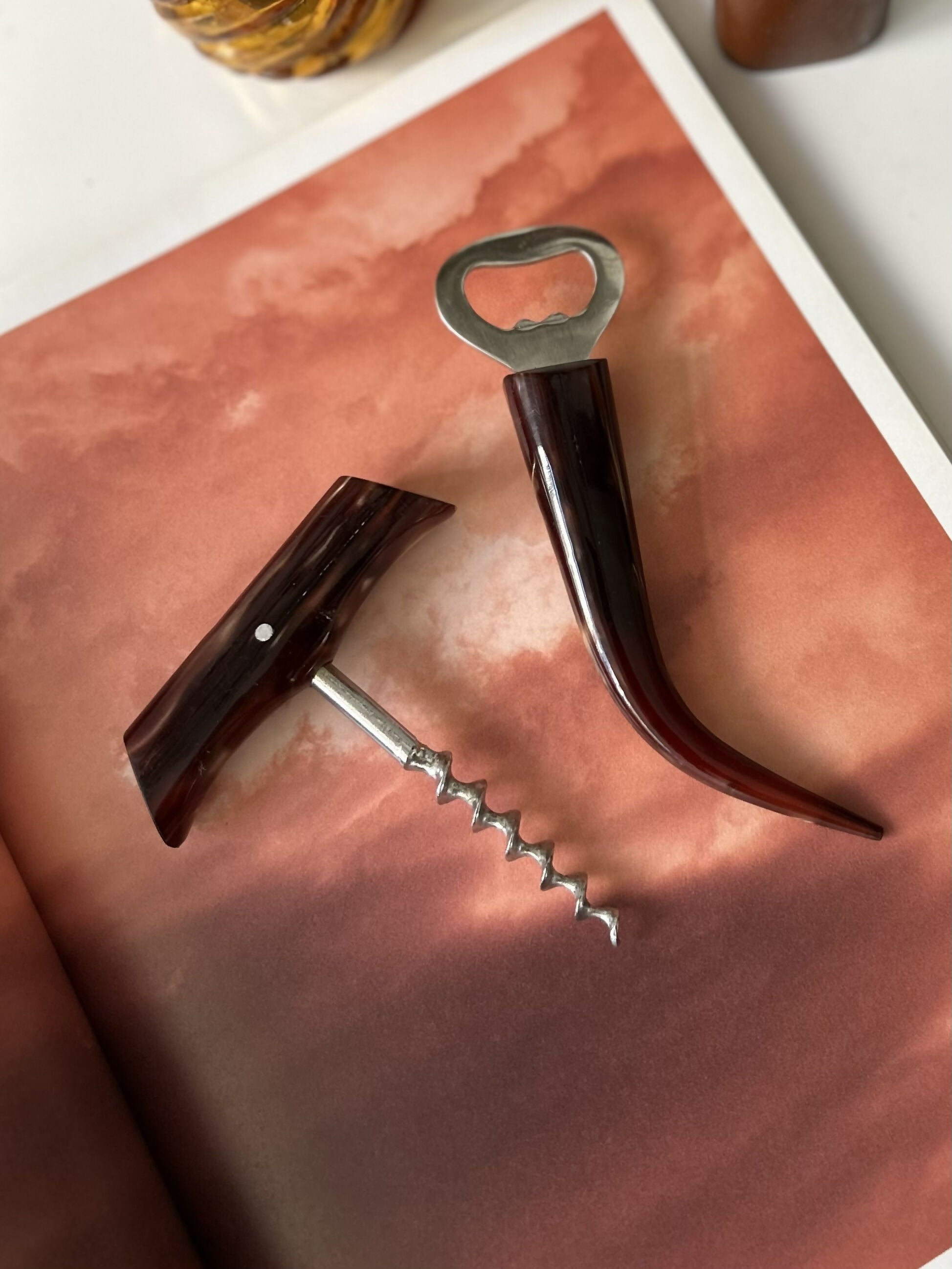 Conjunto Vintage Abridor + Saca-rolhas (c. 1960–1970)