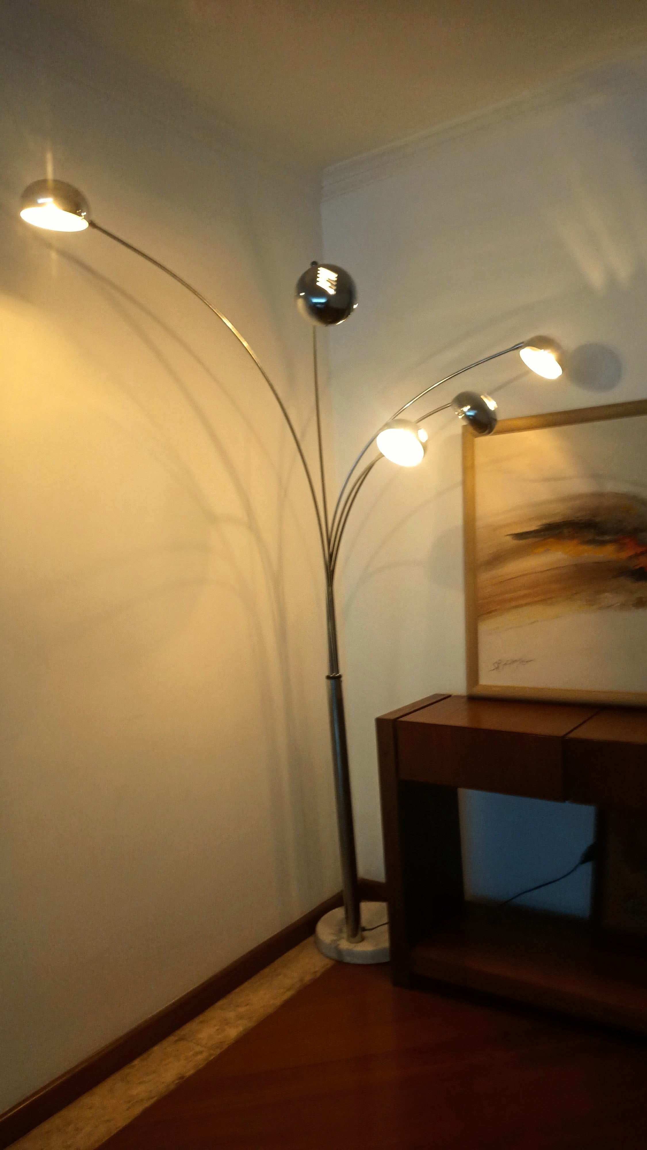 Luminária Pedestal Arco Oreon [Estilo Pescador Italiano] — c. 1960/1970