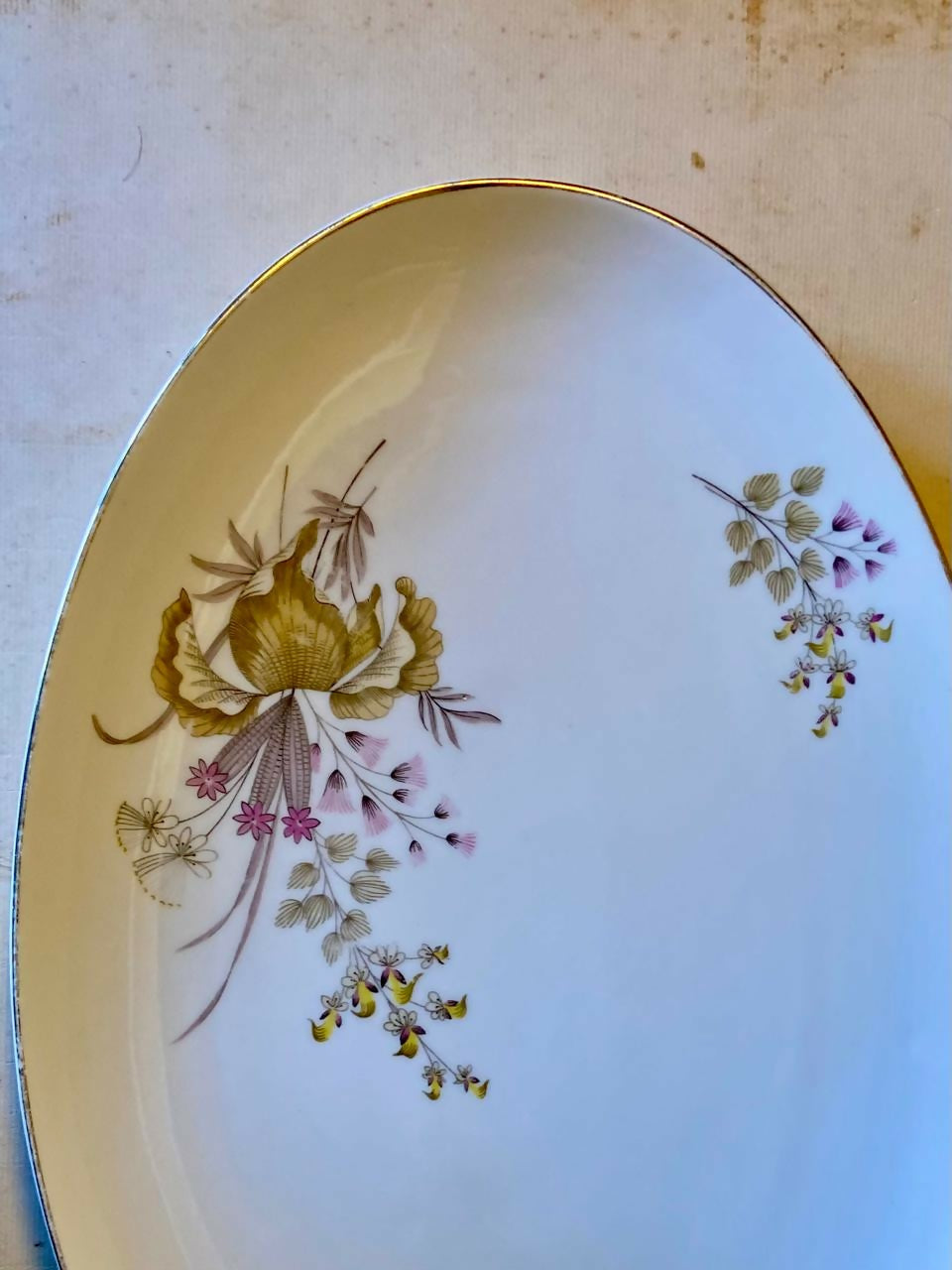 Travessa Oval em Porcelana Brennand com decoração floral (DMCPS_315)