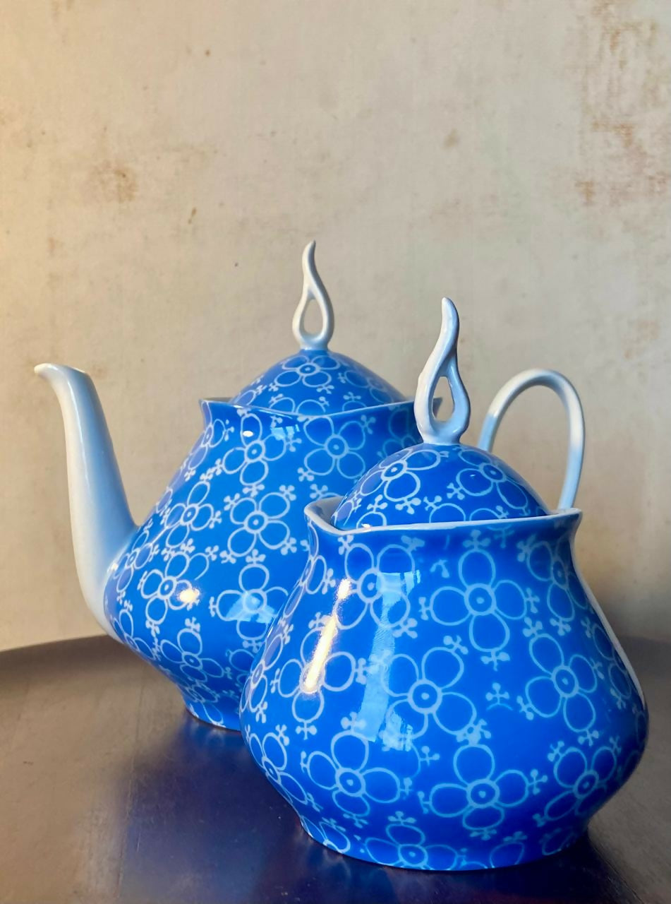 Bule e Açucareiro Porcelana Real 50’s (DMCPS_272)