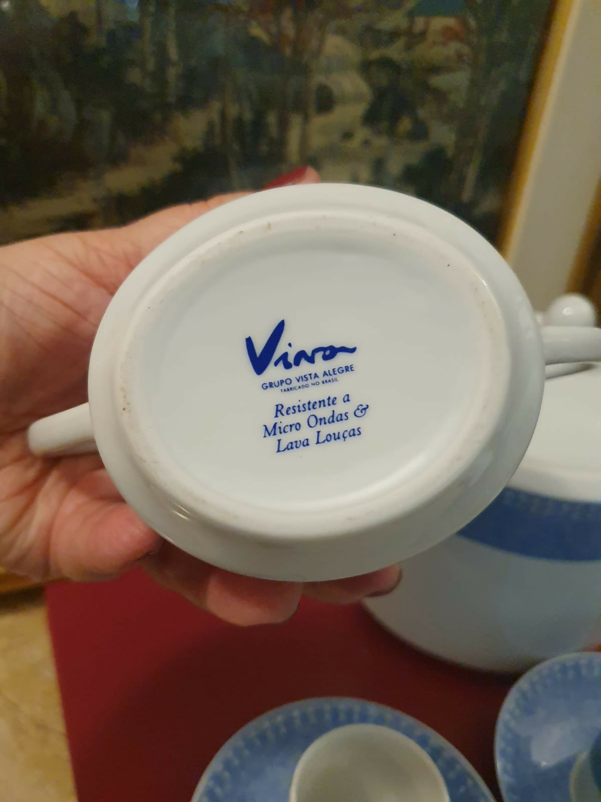 Conjunto para café téte a téte em porcelana Viva - Vista Alegre. Impecável!