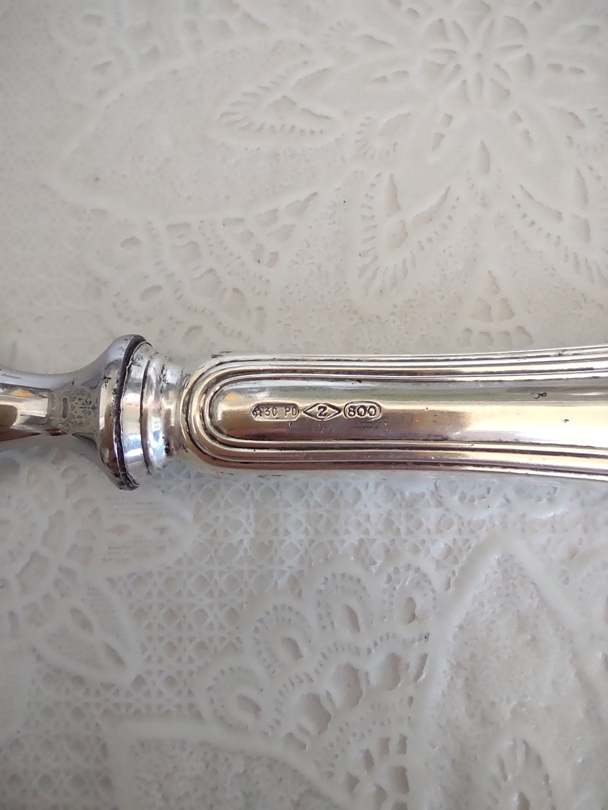 Abridor de garrafa com cabo em prata- Vintage