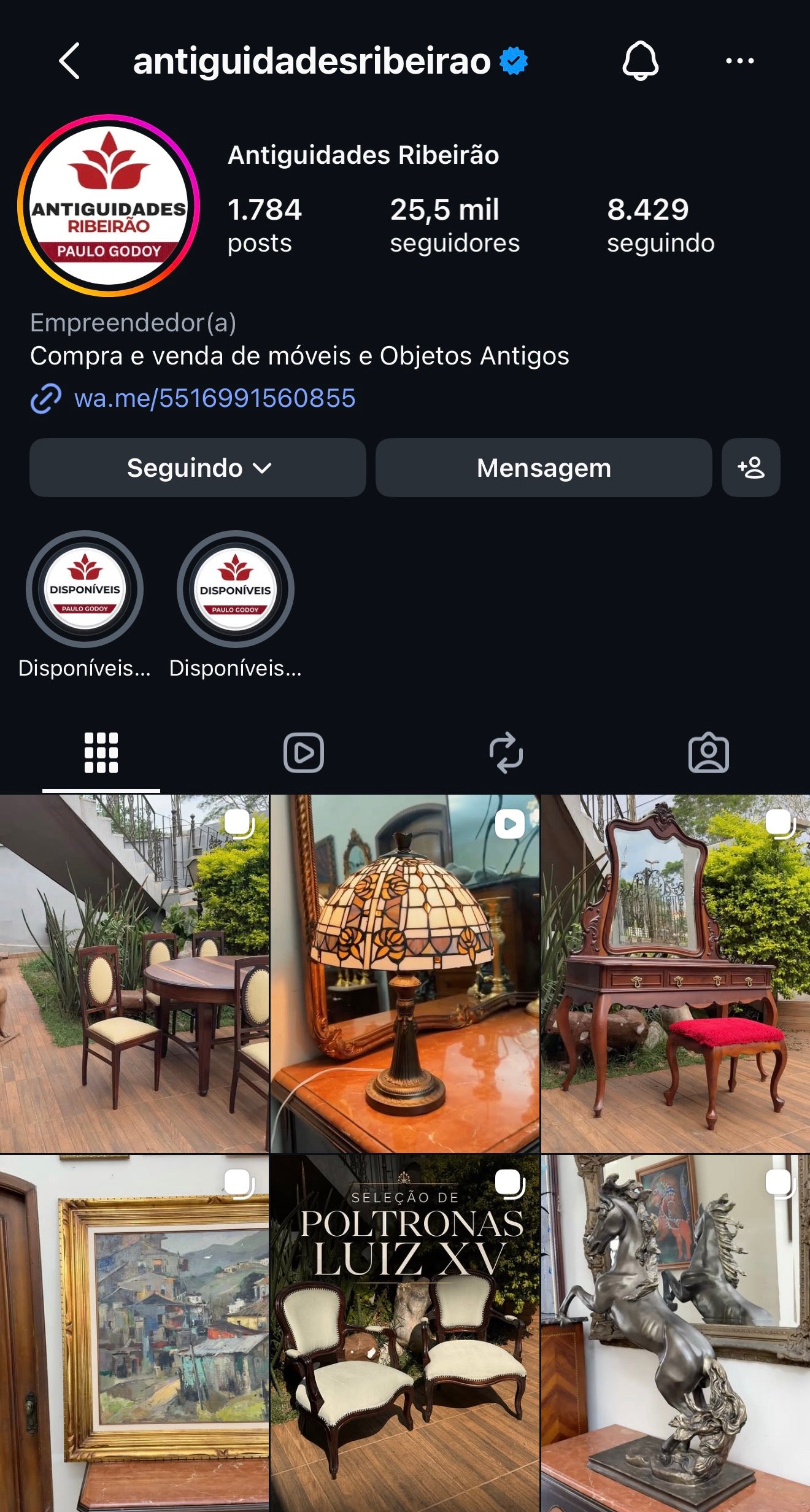 Belíssimo espelho antigo retangular com moldura em madeira dourada - Rico em Detalhes