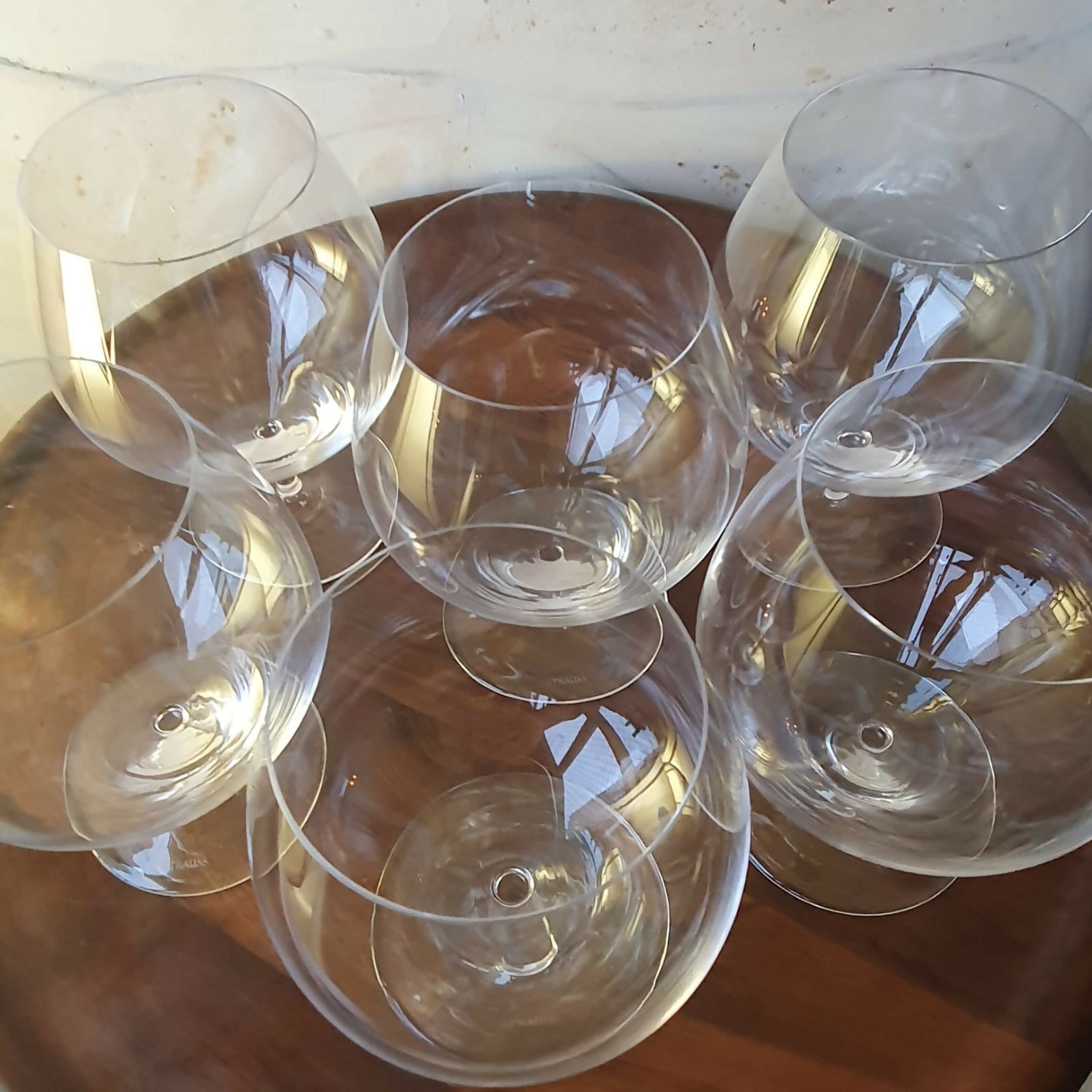Conjunto de 6 taças vintage para conhaque Strauss.