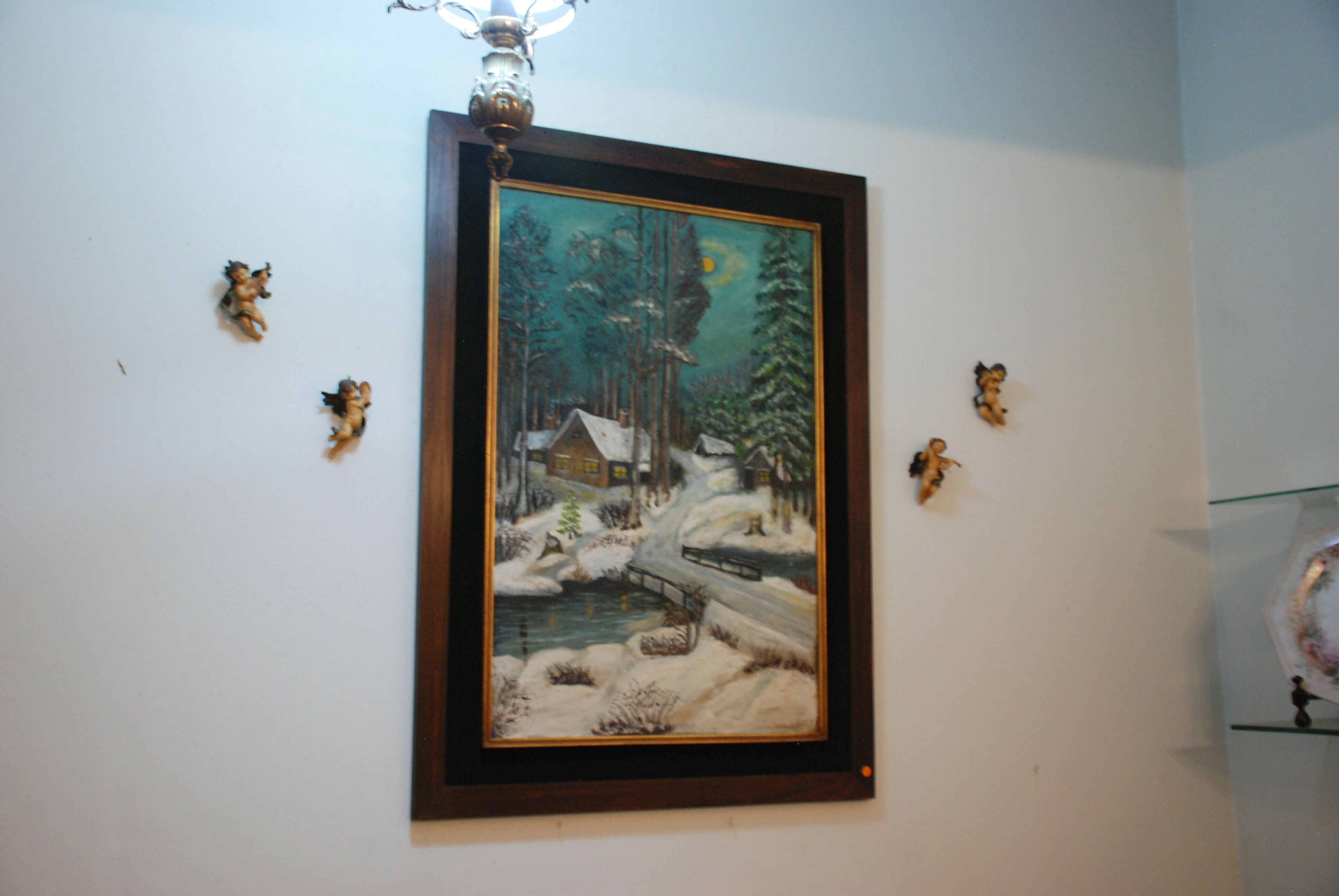 quadro pintura olsd ( oleo sobre duratex ) anos 70 - sem assinatura