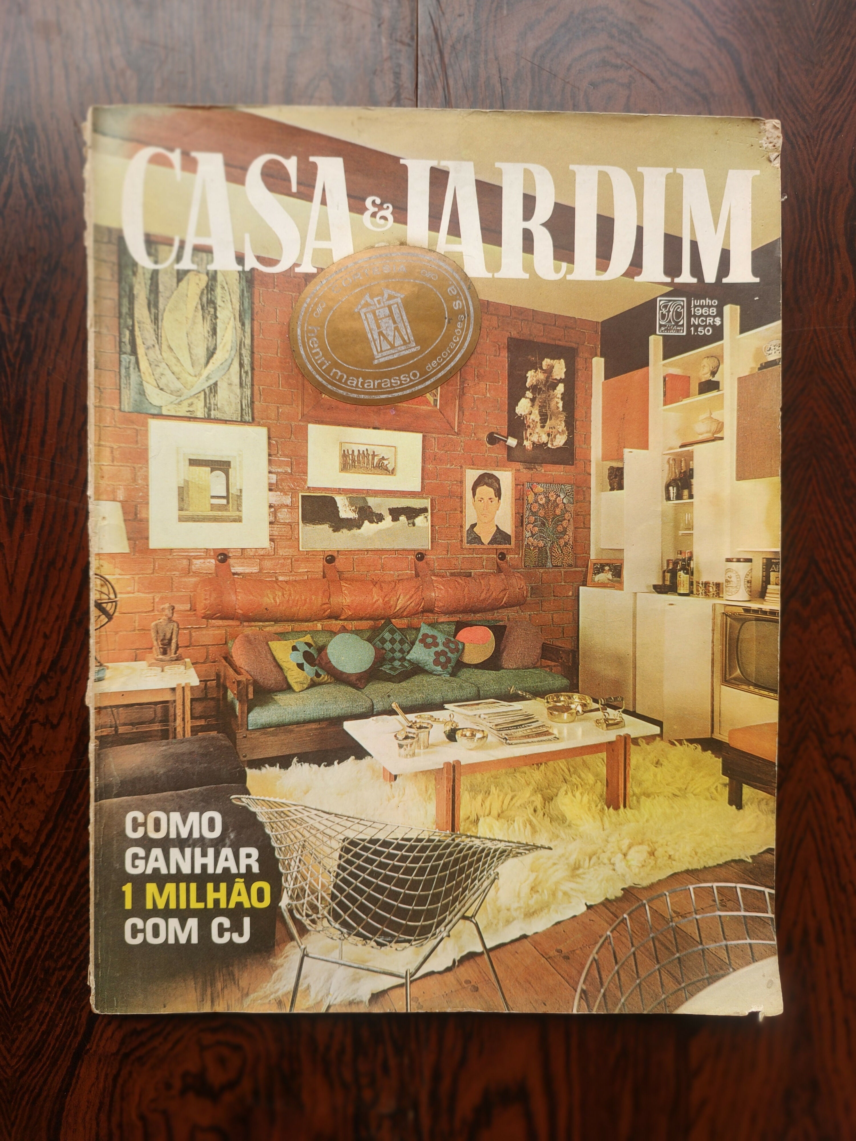 Antiga "Revista Casa & Jardim" - 1968 (Capa Como Ganhar 1 milhão)