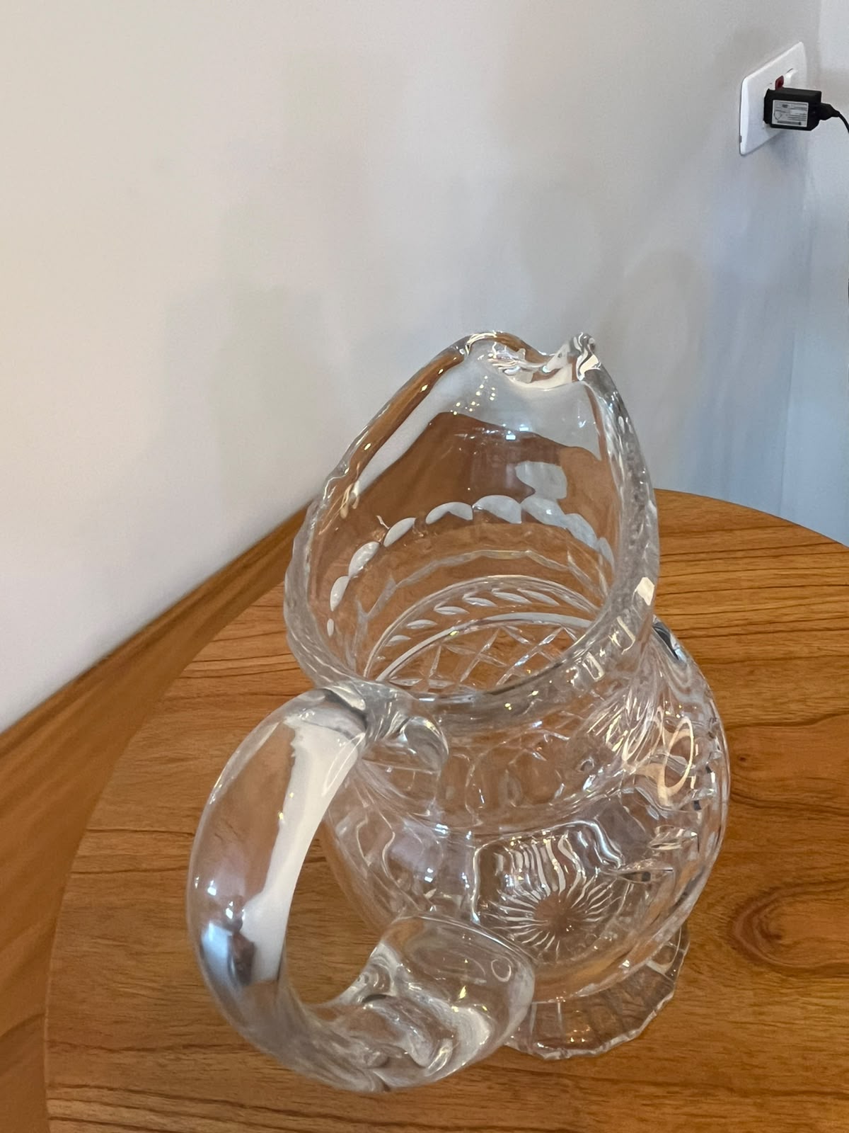 Jarra em cristal lapidado Crystal Clear 24% PbO – Polônia – 27,5 cm