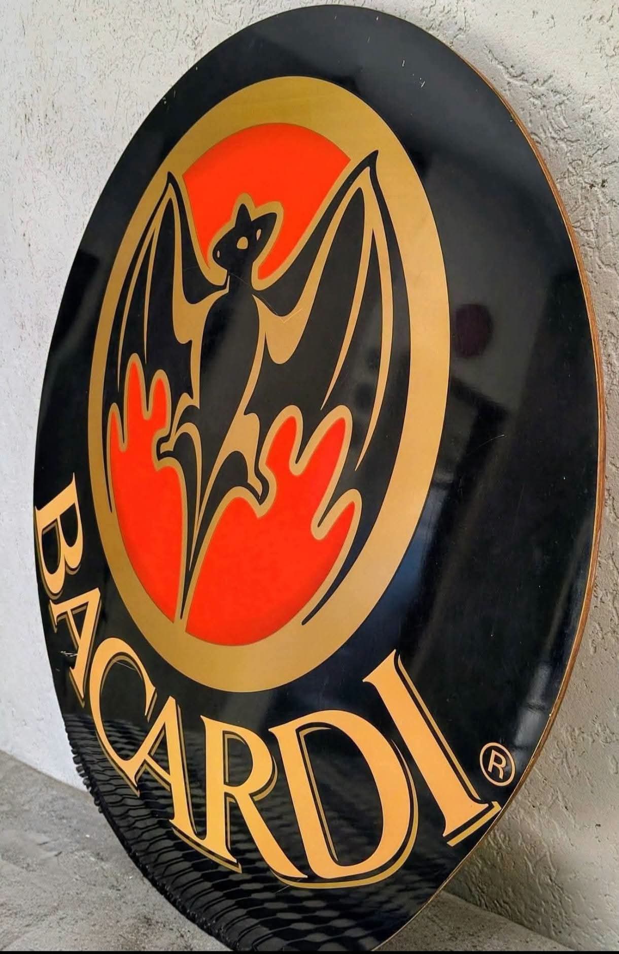  Grande e Antiga Placa Bacardi