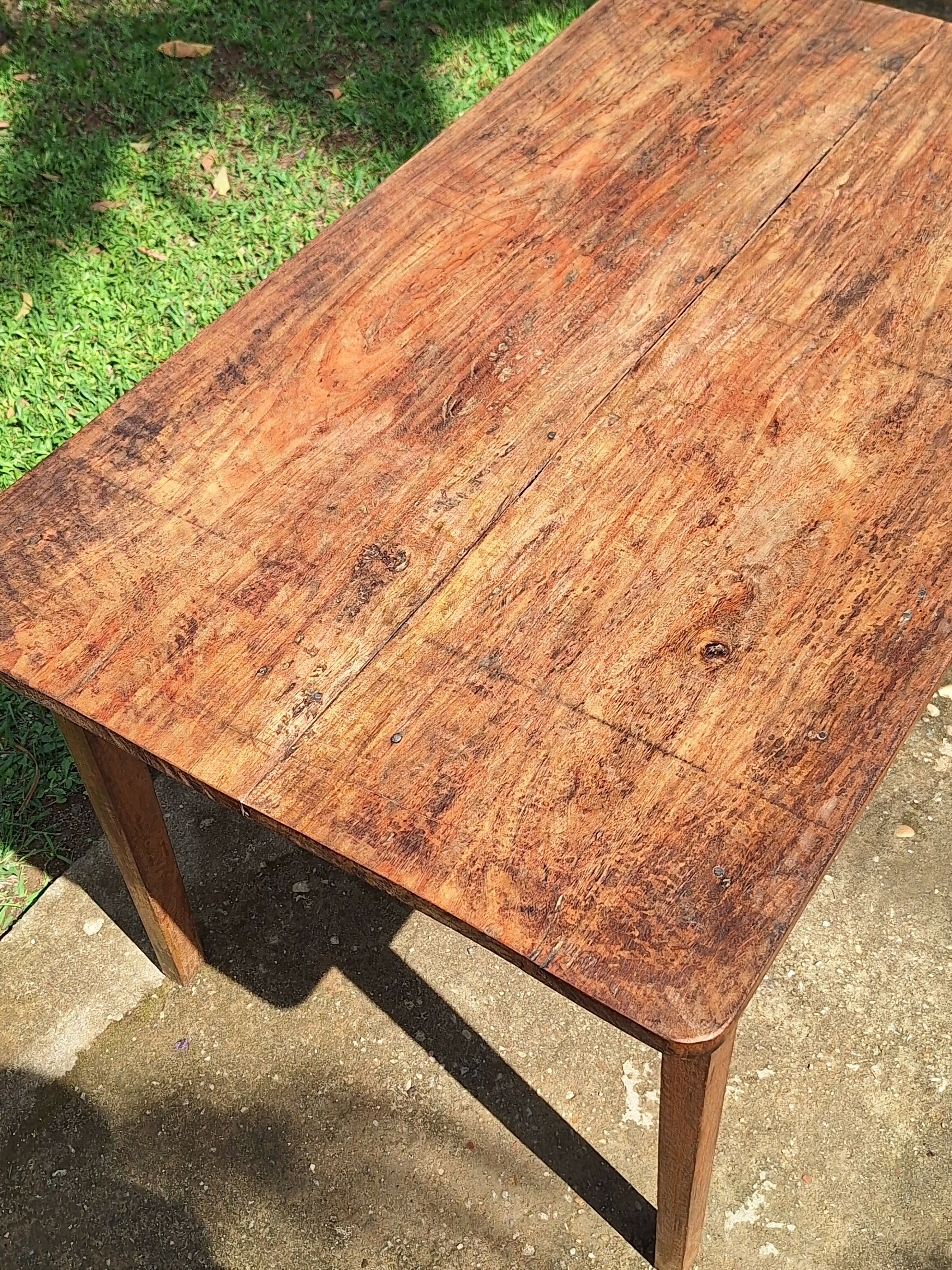 Mesa Antiga Madeira Maciça Garimpo Mineiro