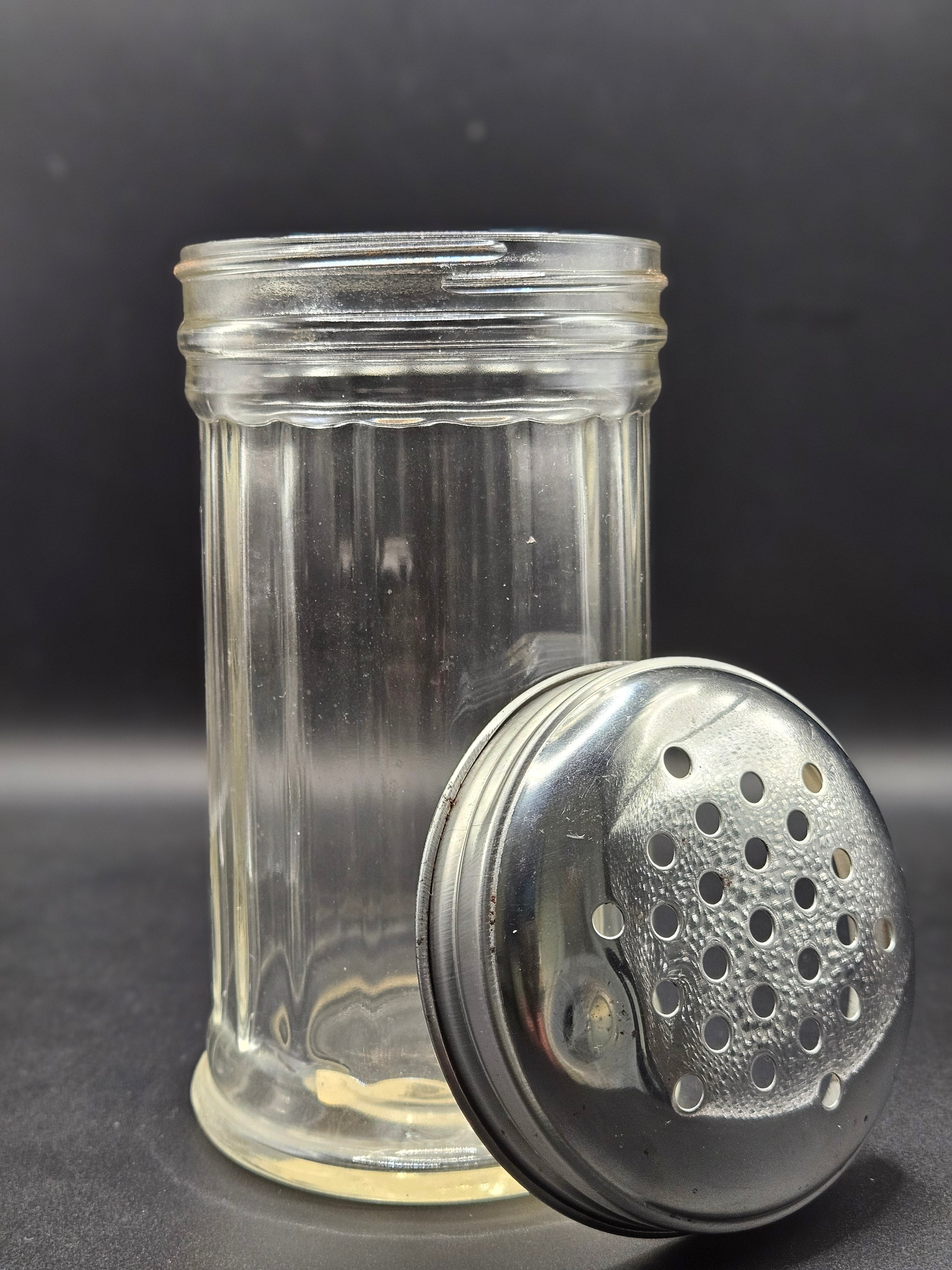 Porta Queijo Vidro Canelado Gemco-Ware EUA - Década de 70/80 (com Etiqueta Original)