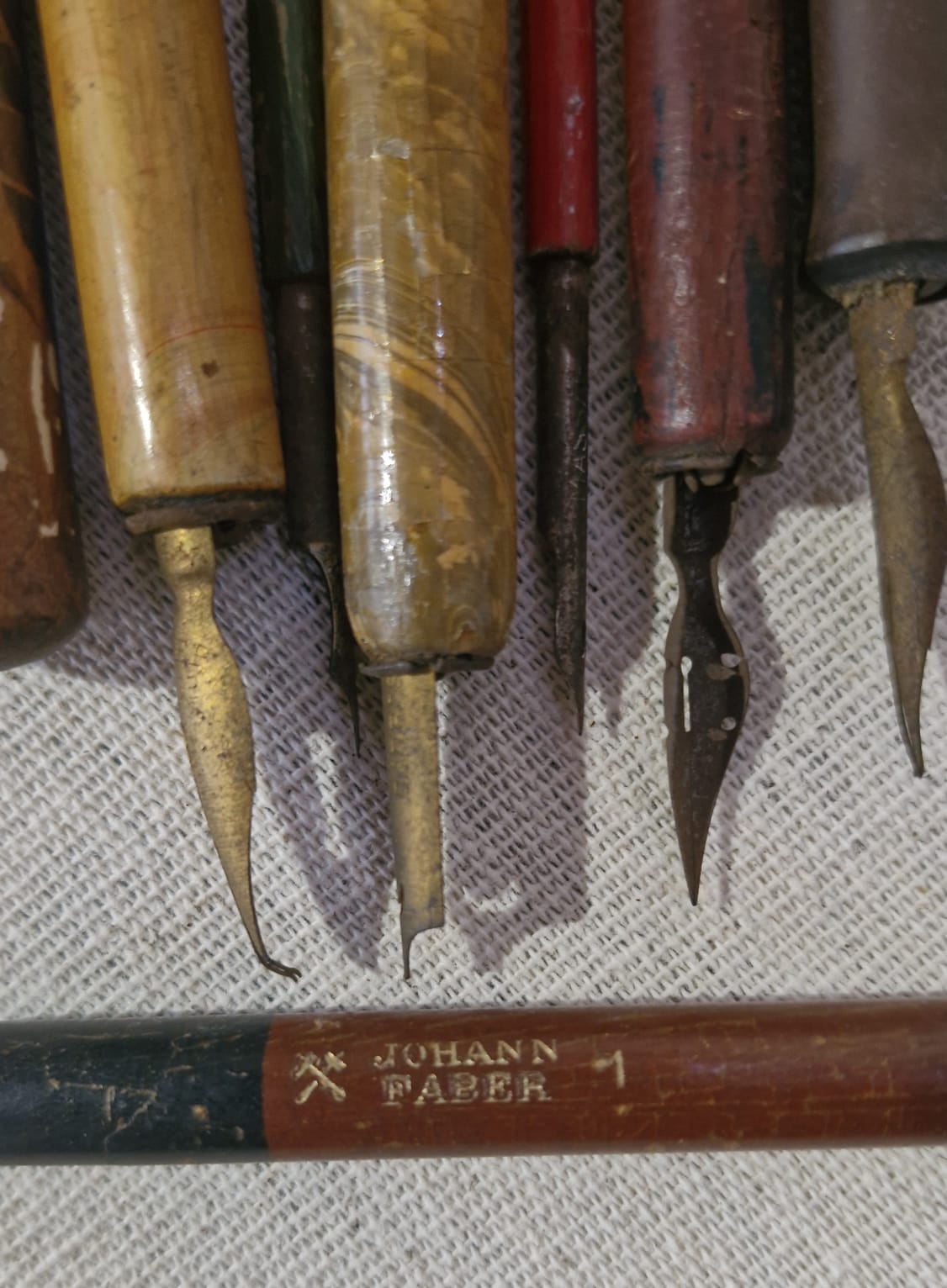 Rara Coleção 10 Canetas De Pena Antigas (Dip Pens) Vintage Caligrafia