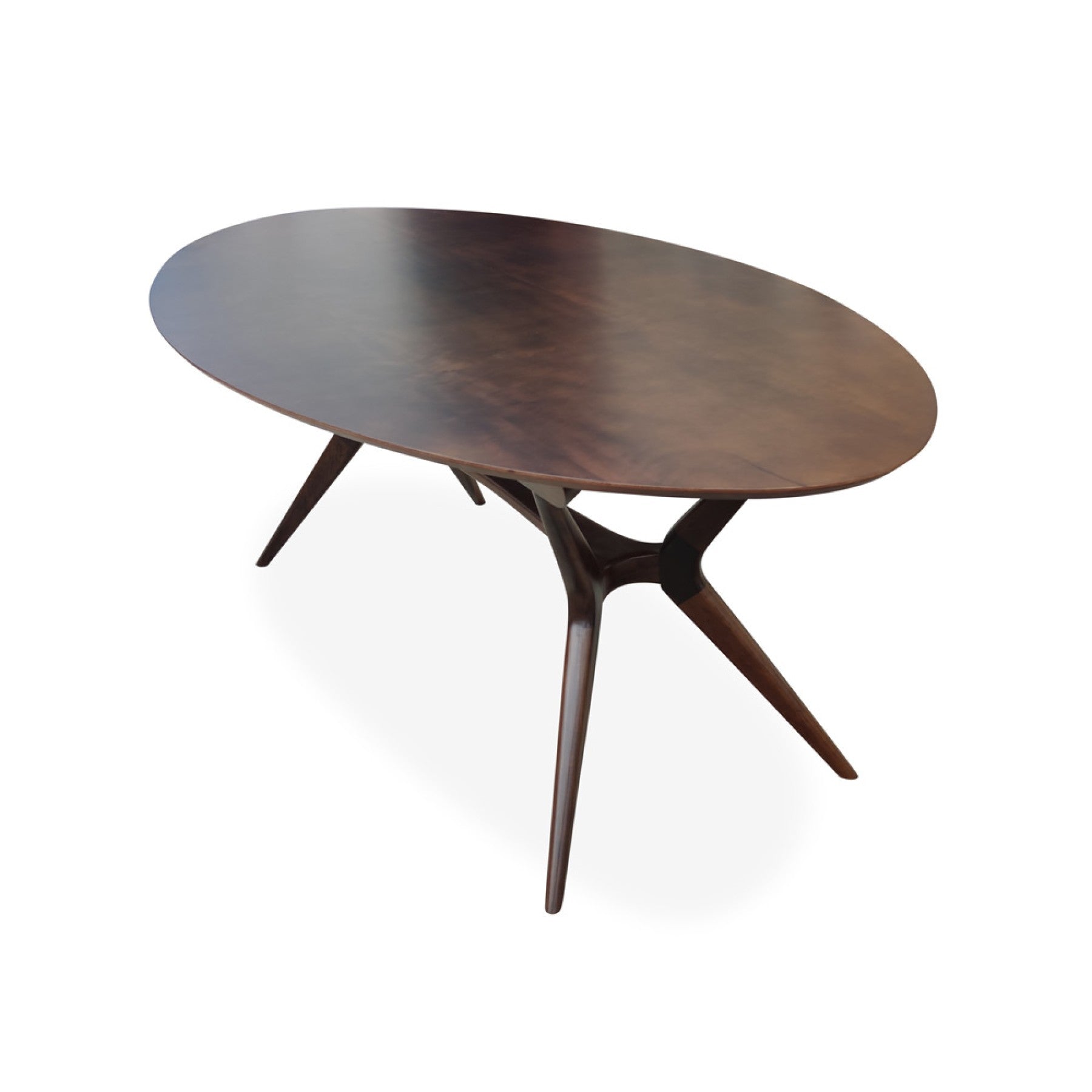 Mesa de Jantar Oval em Madeira Maciça