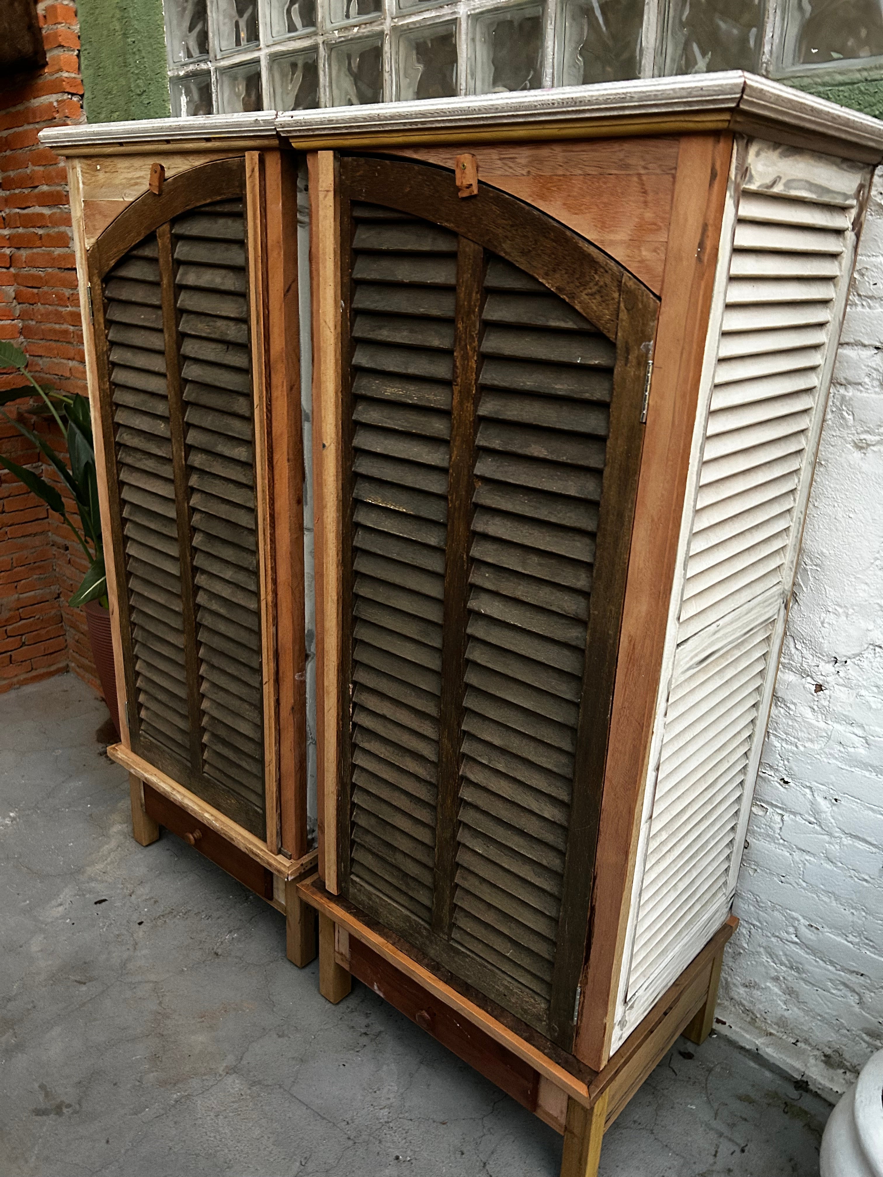 Armário Upcycling, feito apartir de persianas antigas