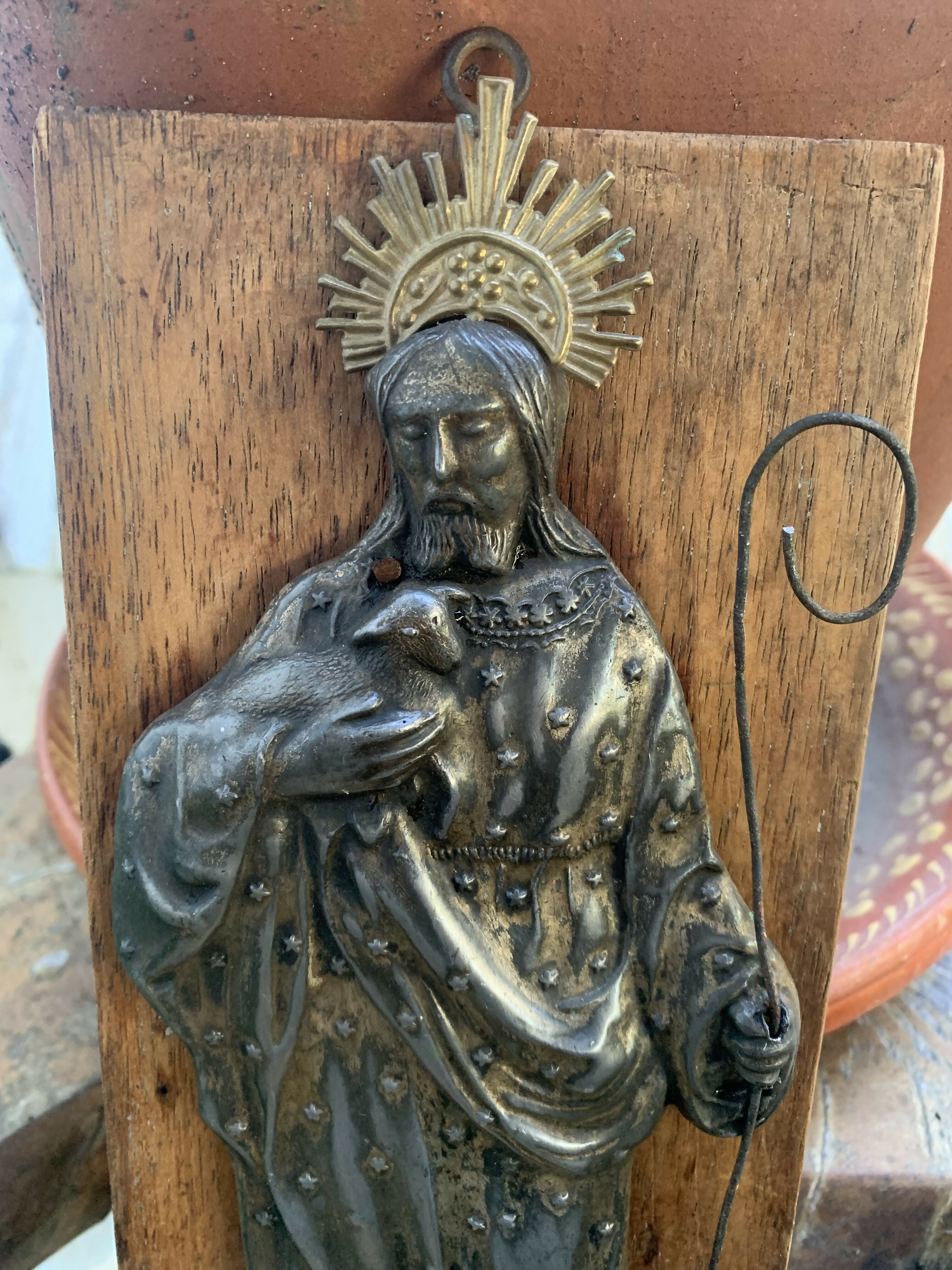 Figura Imagem São João Batista em ferro batido