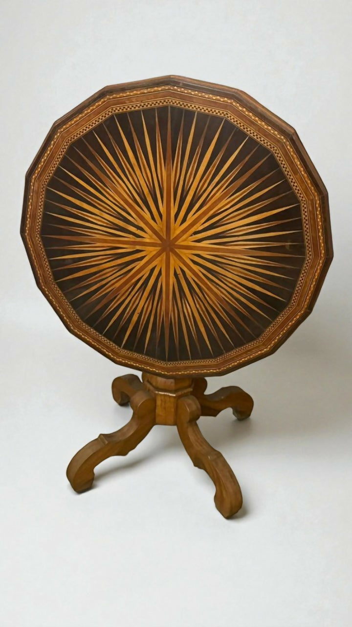 MESA ANTIGA DOBRÁVEL MARCHETARIA ITALIANA