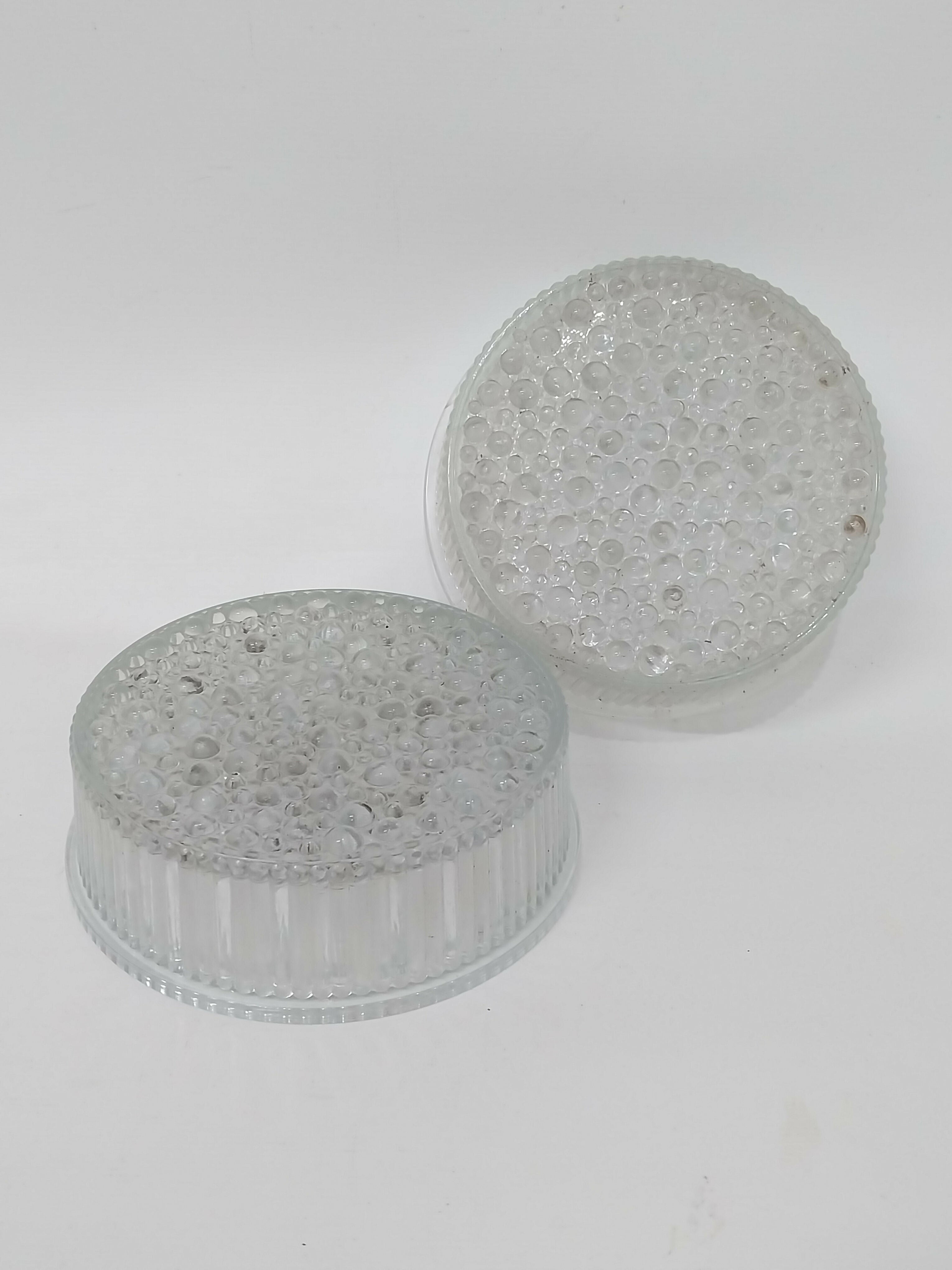 Par de Cúpulas para Plafon Dominici em Cristal