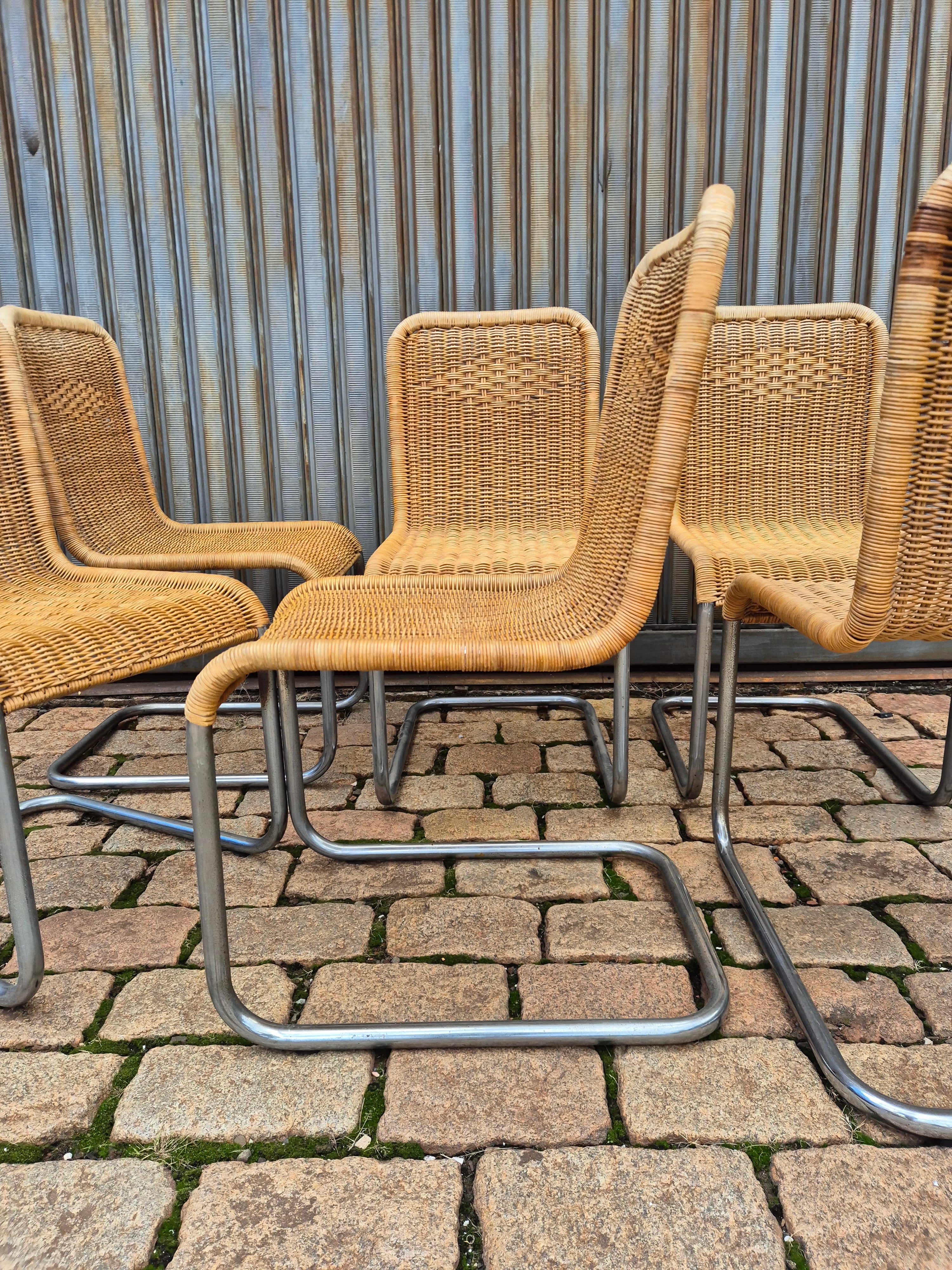 Set 6 cadeiras Bauhaus com junco 70&