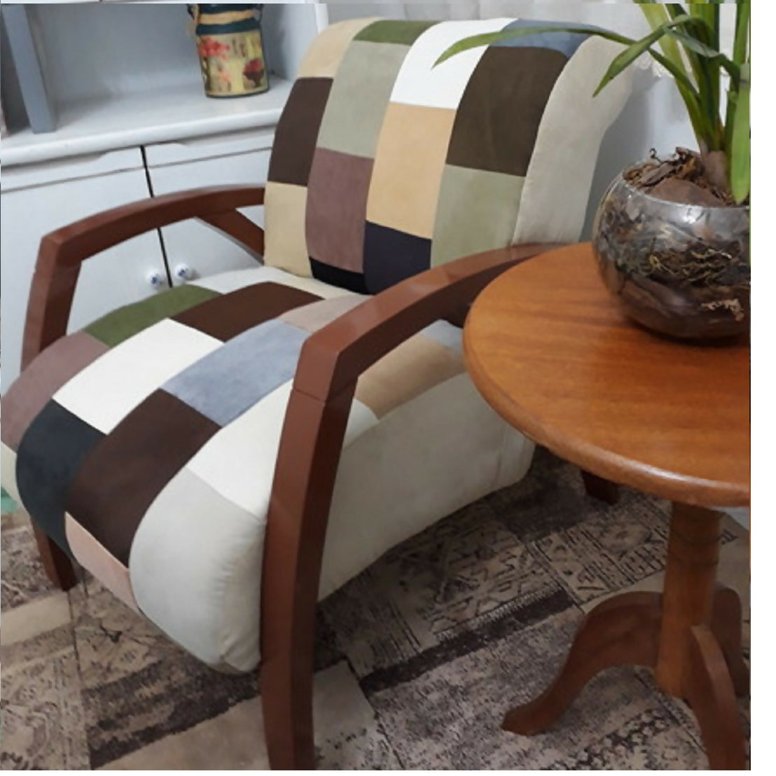 POLTRONA COUNTRY - patchwork de camurça