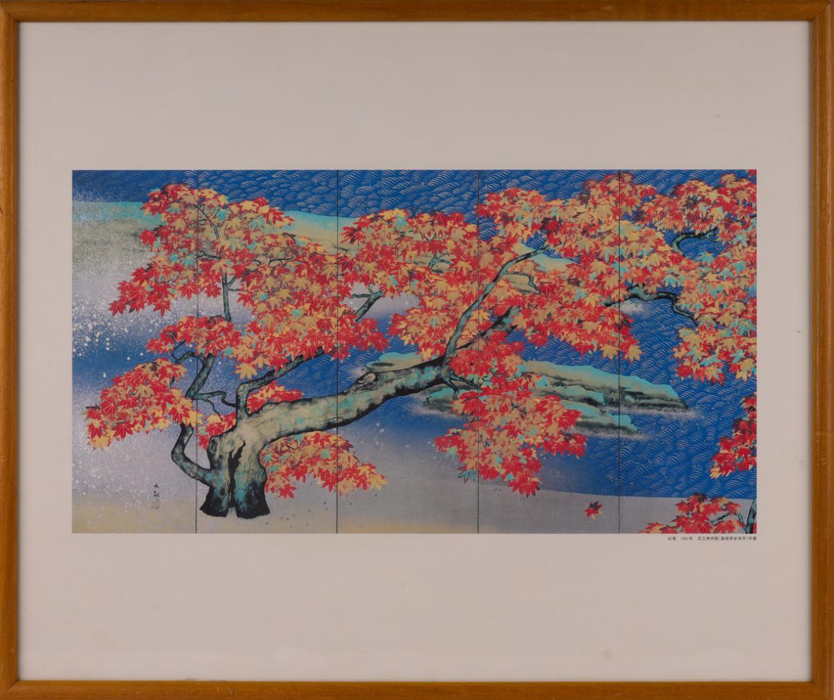 Lindo Conjunto de 5 Quadros – Reproduções de Yokoyama Taikan (Estilo Nihonga)