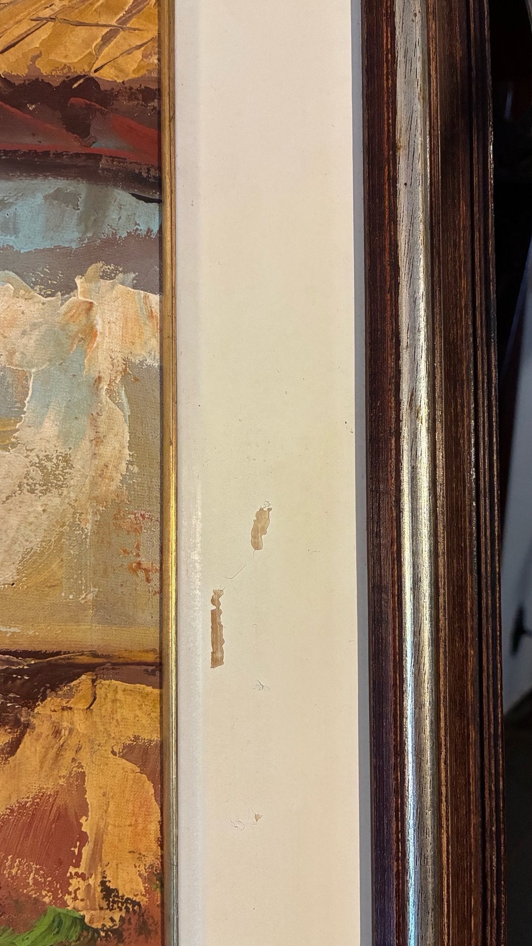 Quadro com Pintura a Óleo - Paisagem Urbana Colonial Brasileira