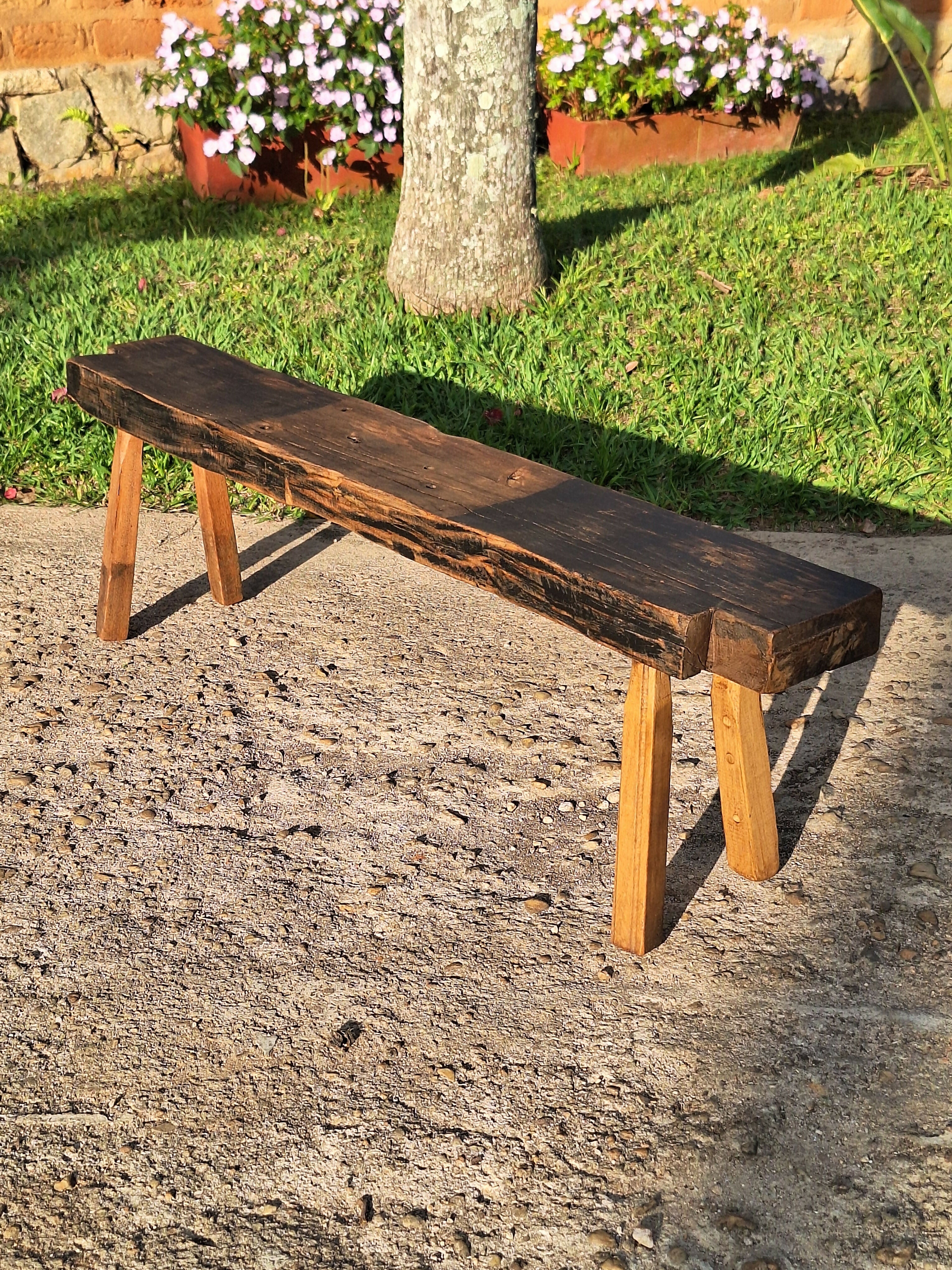 Banco de Dormente Madeira Maciça Garimpo Mineiro