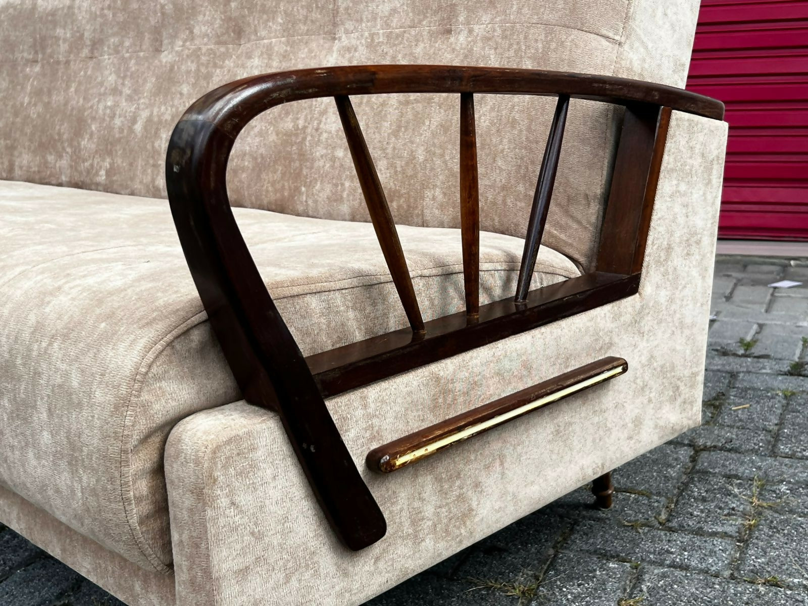 Conjunto modernista sofá cama + 2 poltronas | original anos 50/60