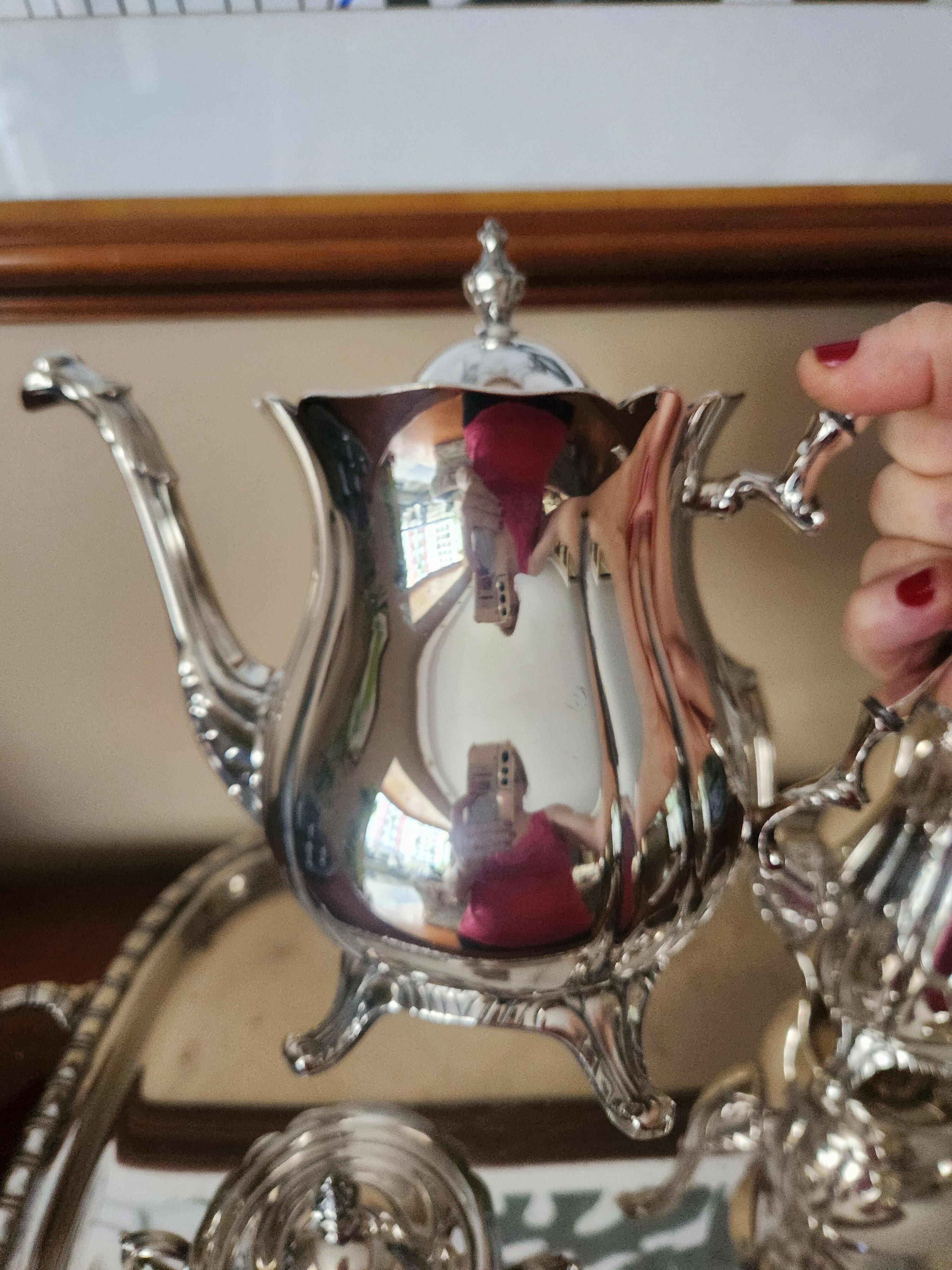 Conjunto de cha e café em prata 90 Wolff