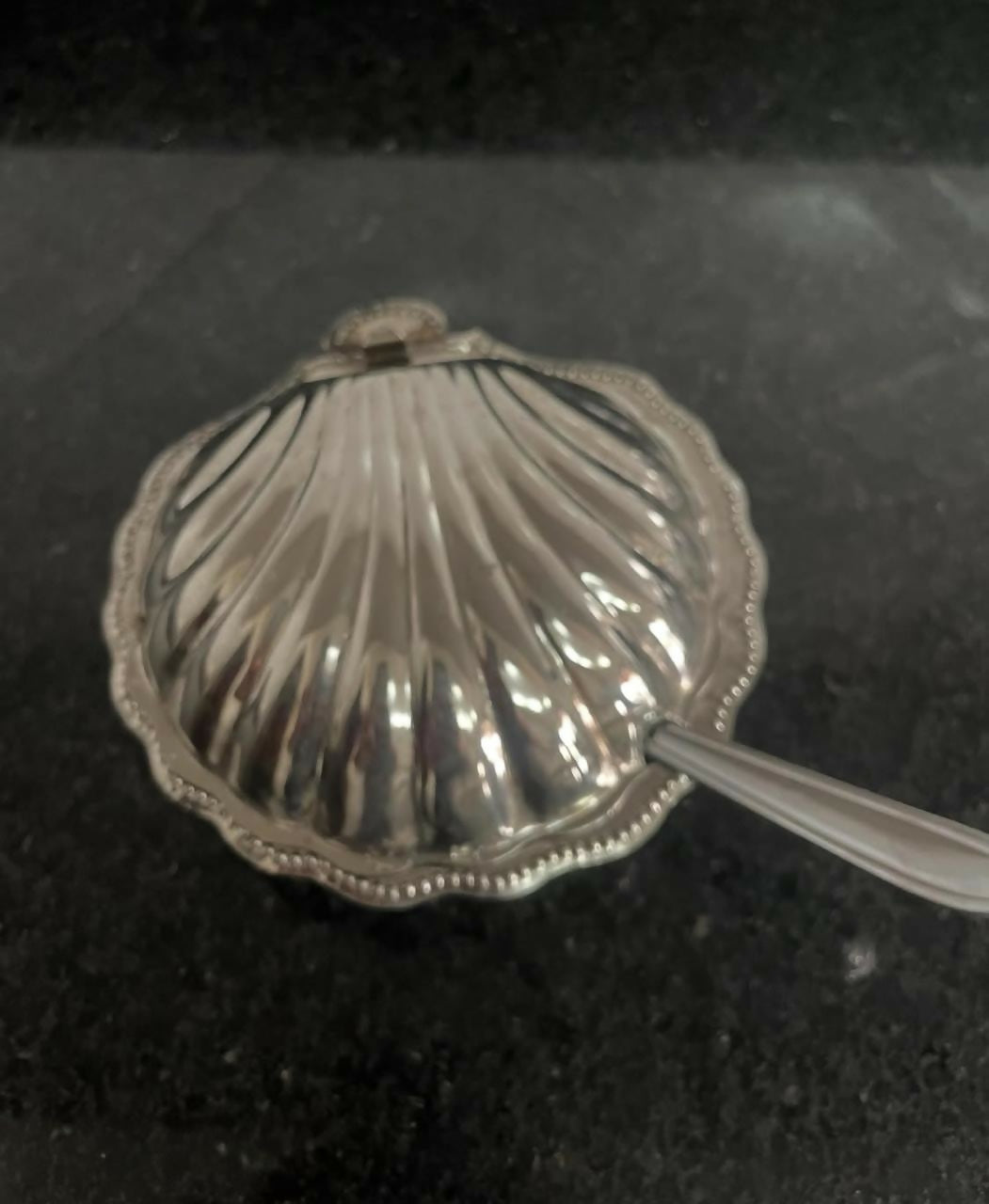 Conjunto para bolo Conchas e porta geleia em formato de conchas