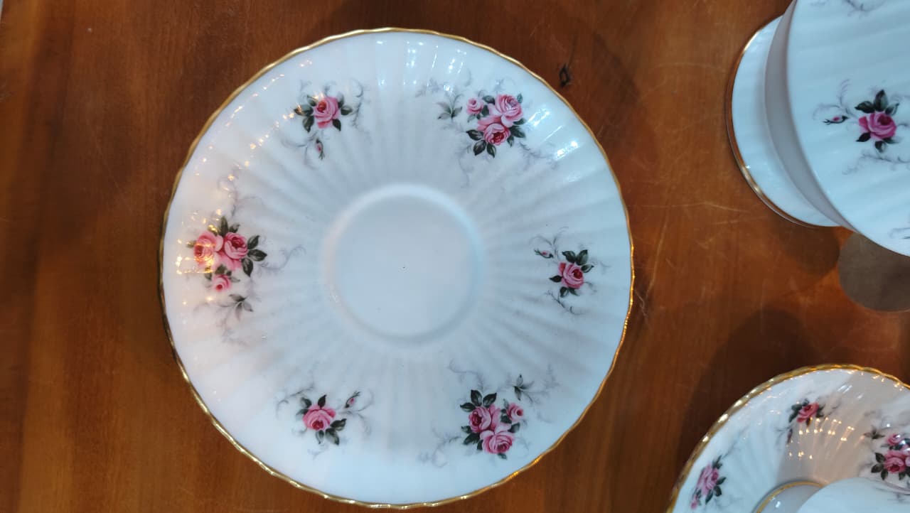 Conjunto Inglês de Café em Porcelana Princess House com motivos florais – Hammersley | 13 Peças