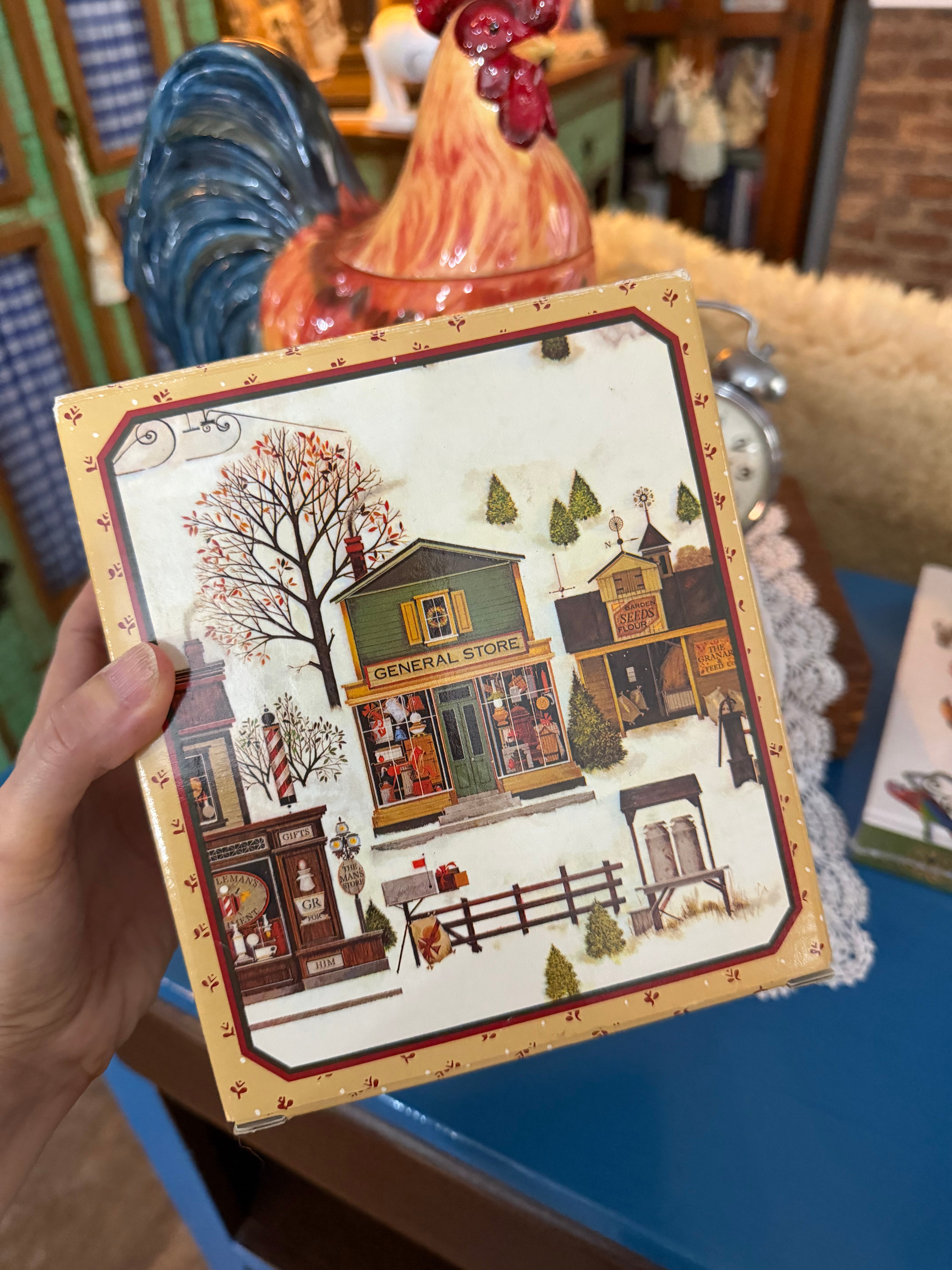 Casinha AVON - 1983 biscoiteira de cerâmica vintage General Store