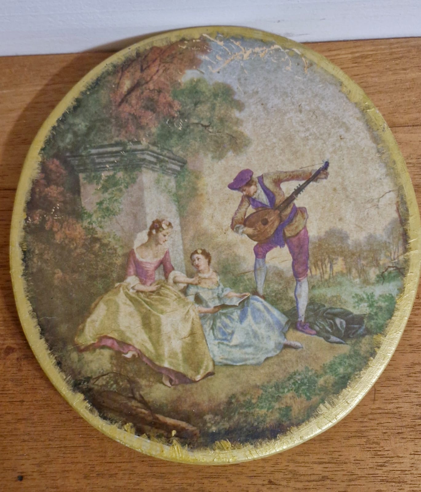 Lindíssimas Placas decorativas arredondadas vintage - Antiguidade