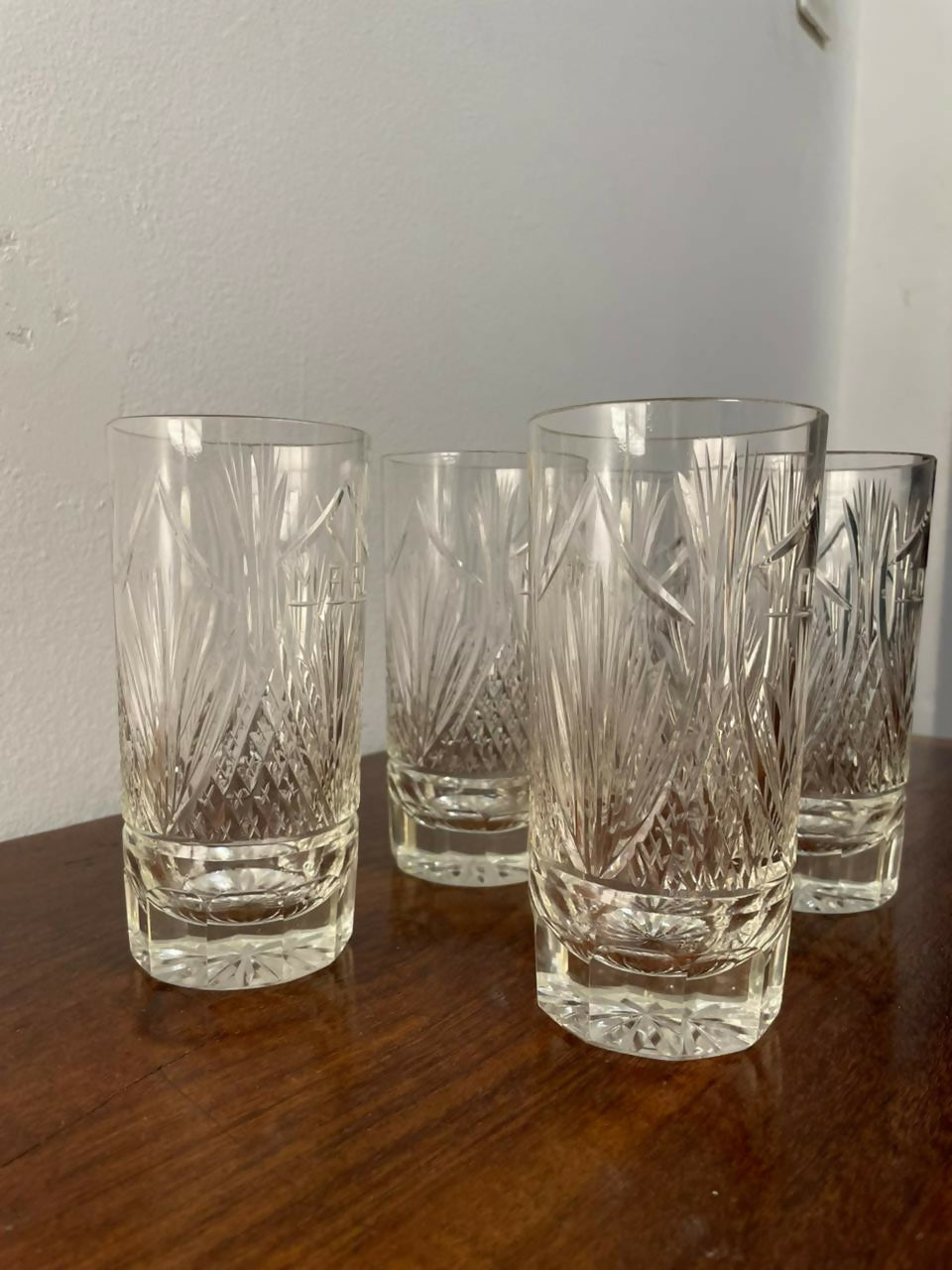 5 Copos em Cristal Lapidado Estelar