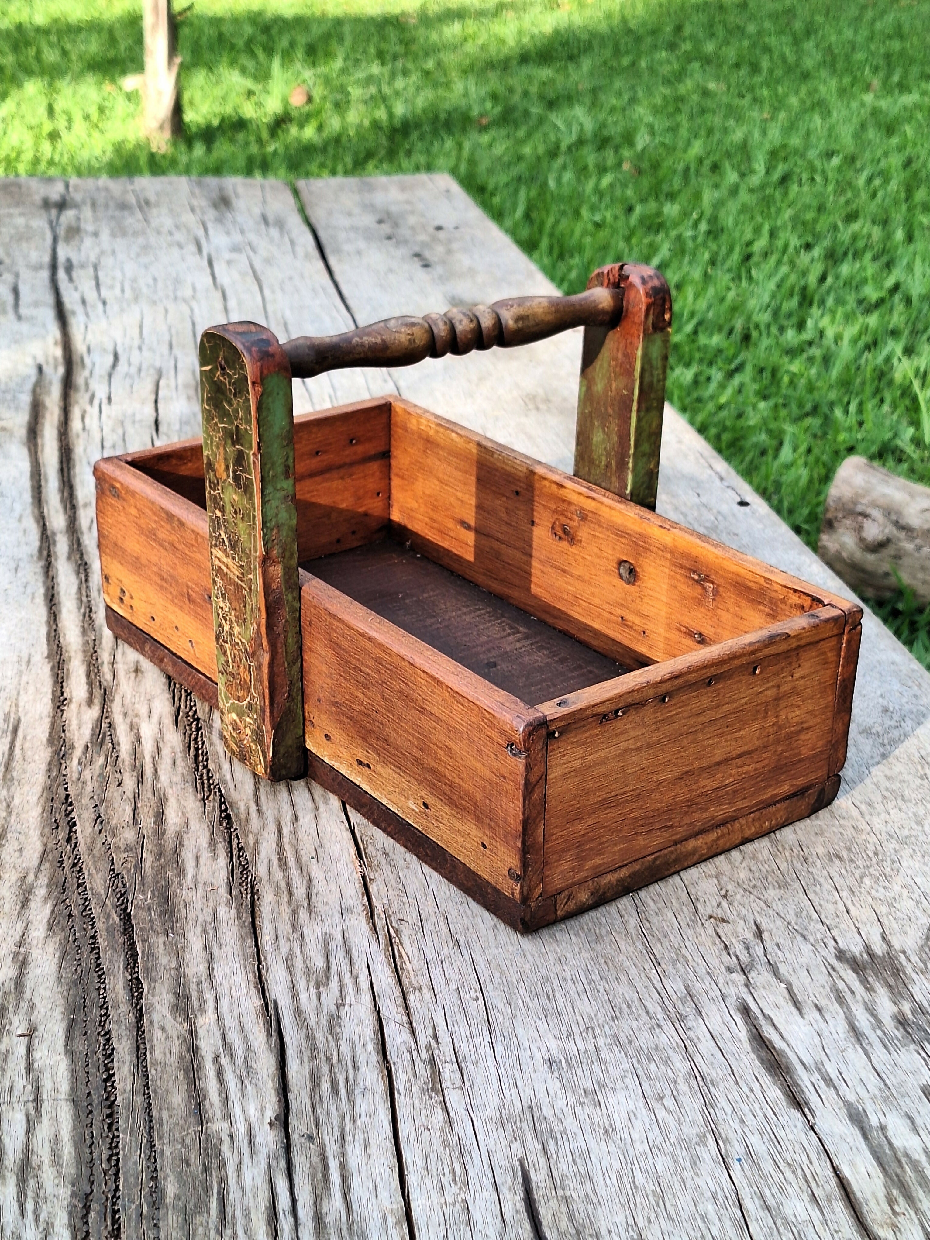 Caixa De Ferramenta Antiga Madeira Maciça Garimpo Mineiro