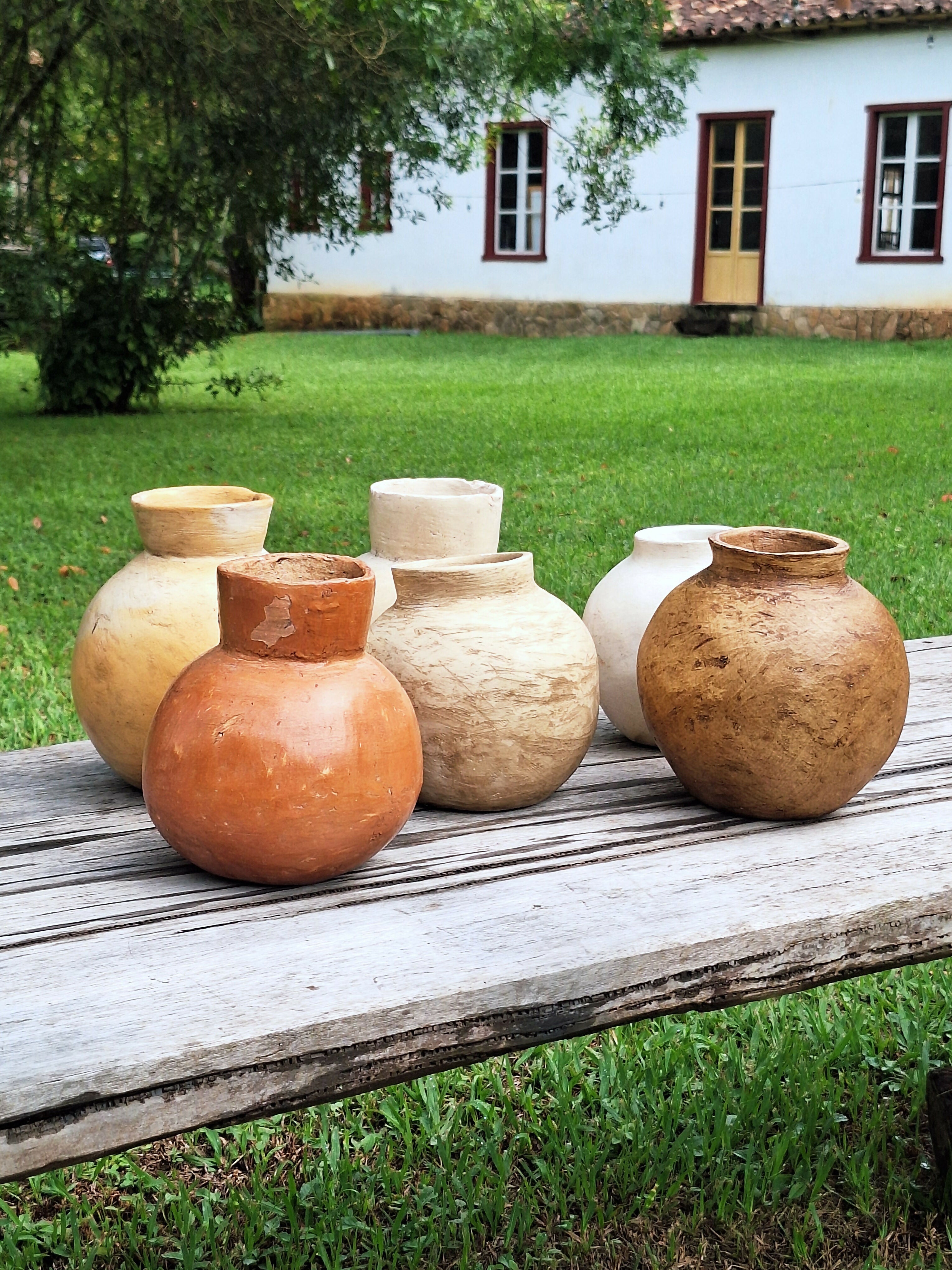 Vasos de Barro Tons Terrosos Tam P (Valor Unitário)