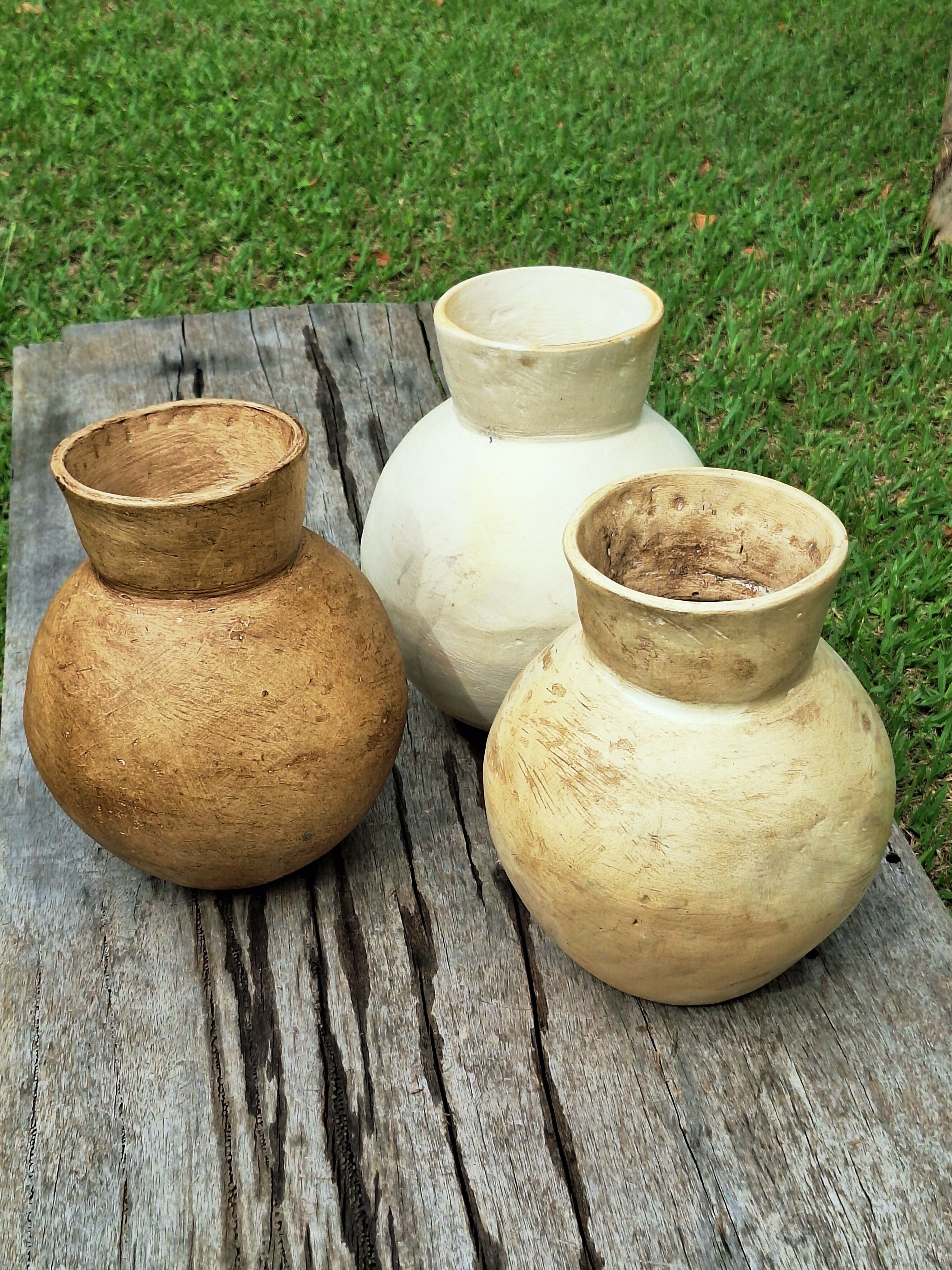 Vasos de Barro Tons Terrosos Tam XG (Valor Unitário)