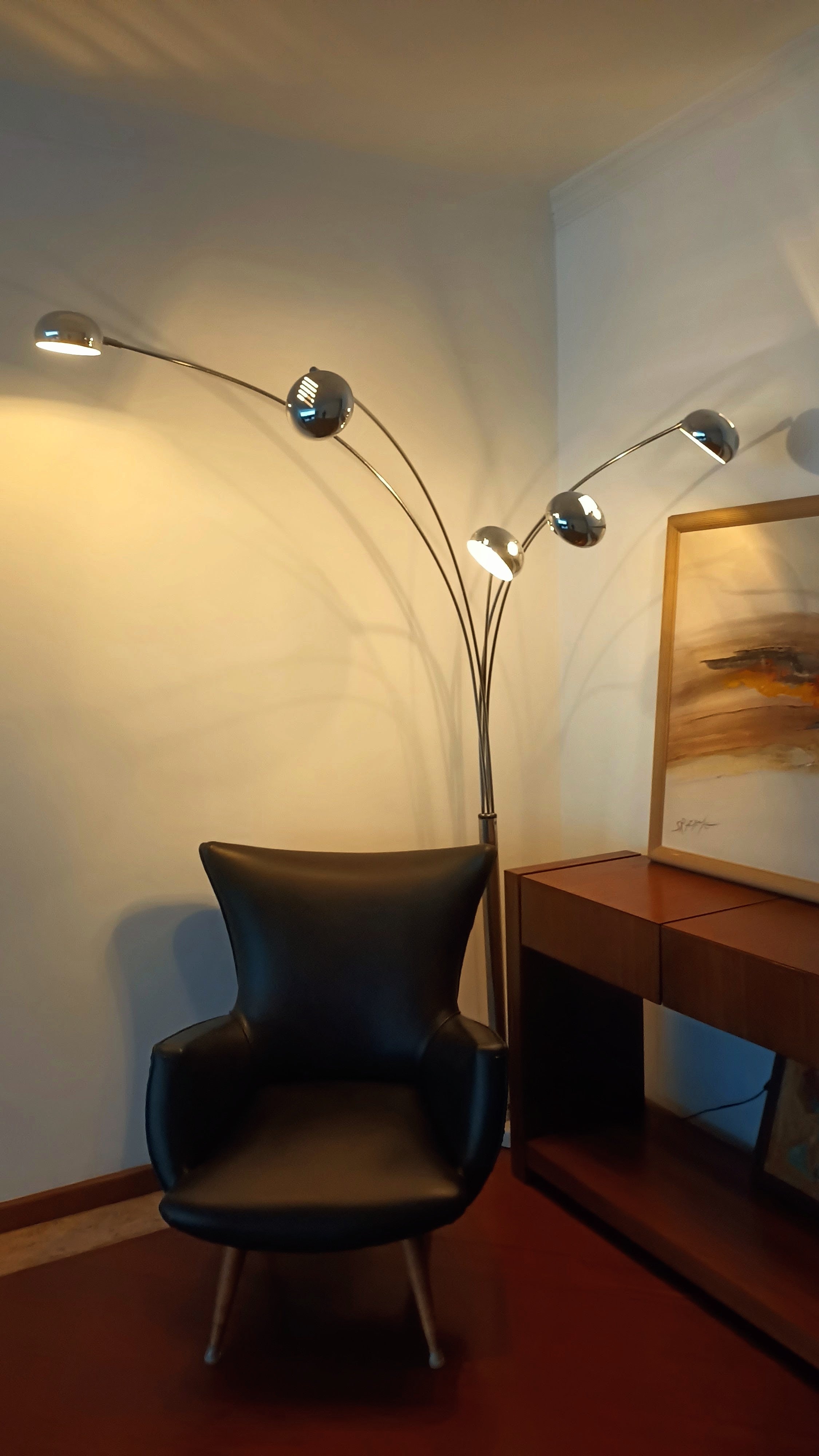Luminária Pedestal Arco Oreon [Estilo Pescador Italiano] — c. 1960/1970