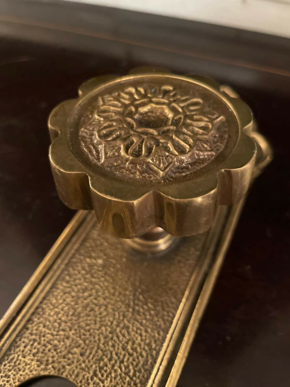 Par de fechaduras em bronze fundido ornamentado