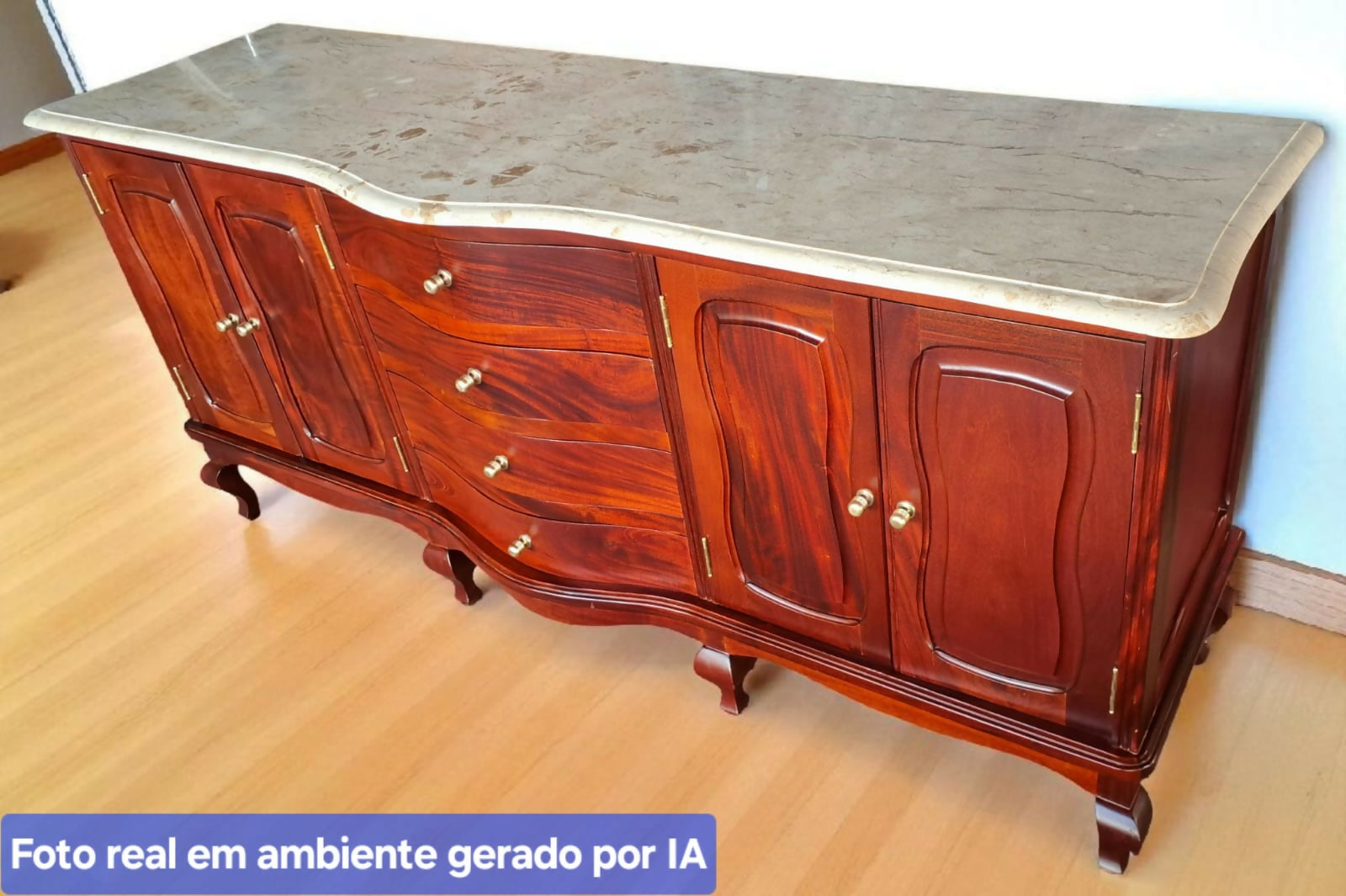 Buffet Luis XV com Mármore Travertino