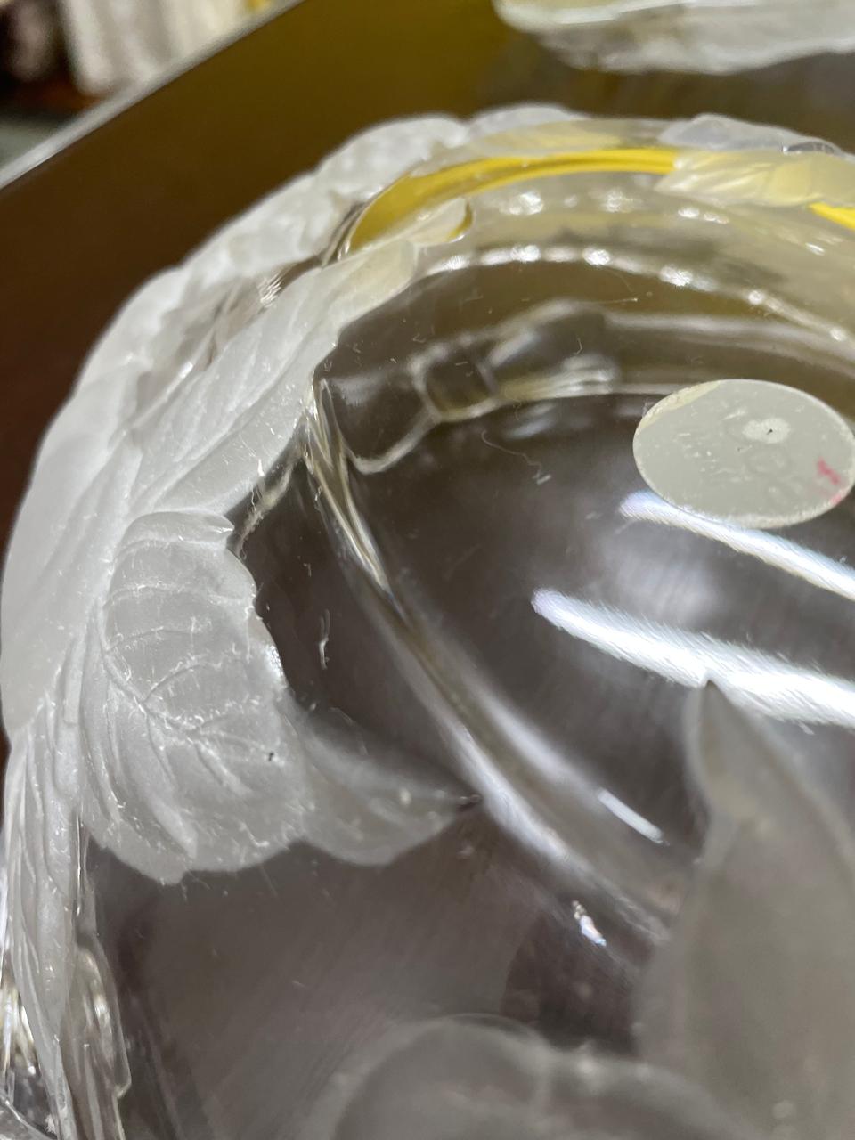 Pequena Fruteira Cesto em vidro japonês