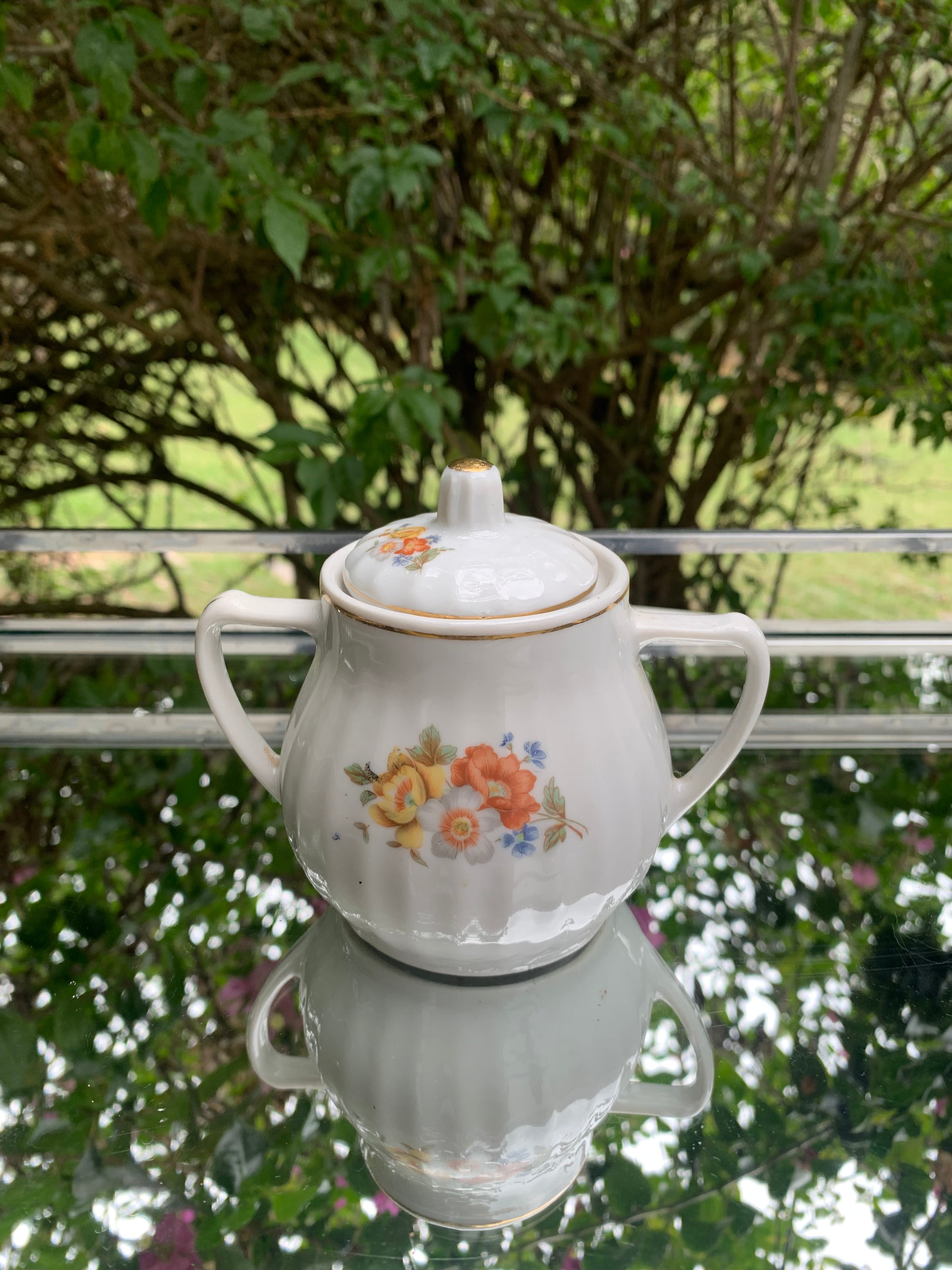 Açucareiro porcelana Pozzani Coleção