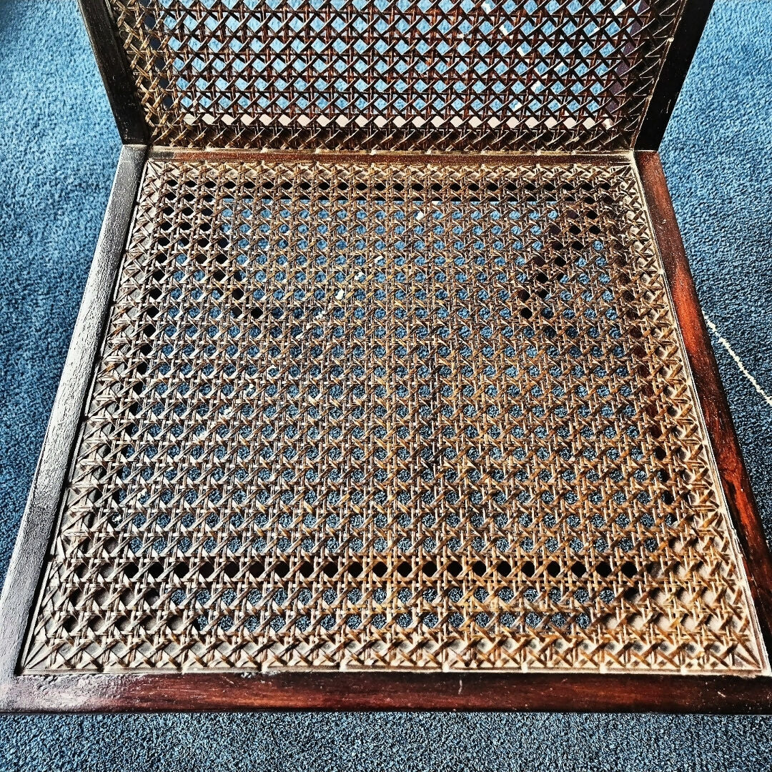 CADEIRA ANOS 50 EM JACARANDÁ E PALHINHA