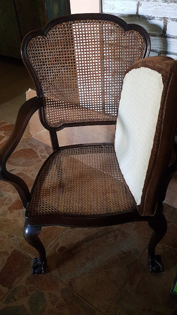 Poltrona com braço em Palhinha Indiana original