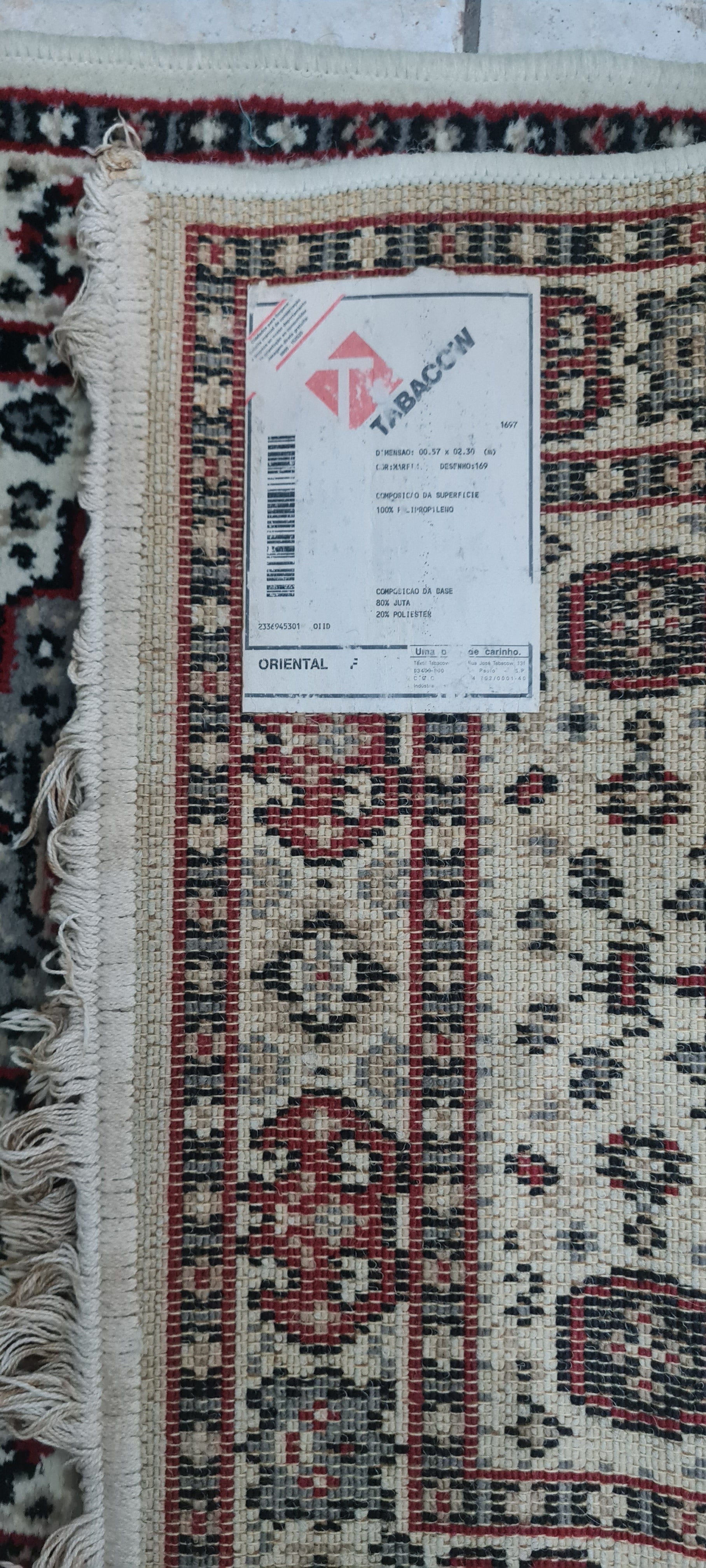 Tapete Passadeira Oriental Tabaccow – 0,57m x 2,30m (Oportunidade)
