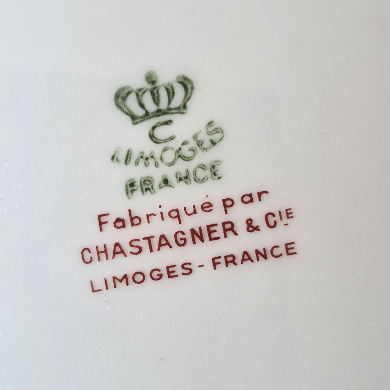 Conjunto com 6 pratos fundos em porcelana francesa Chastagner &amp; Cie de Limoges, anos 50.