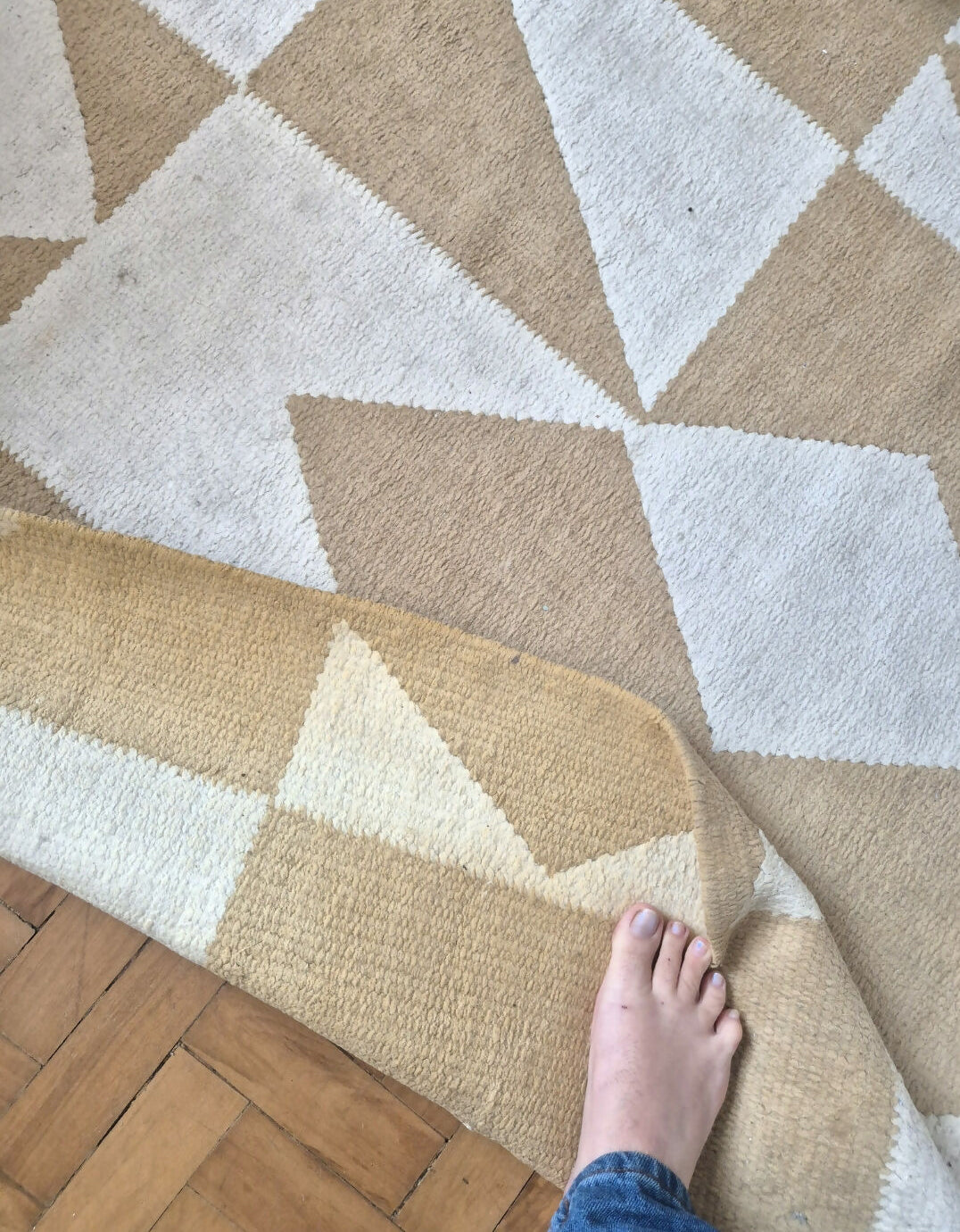 Tapete kilim geométrico