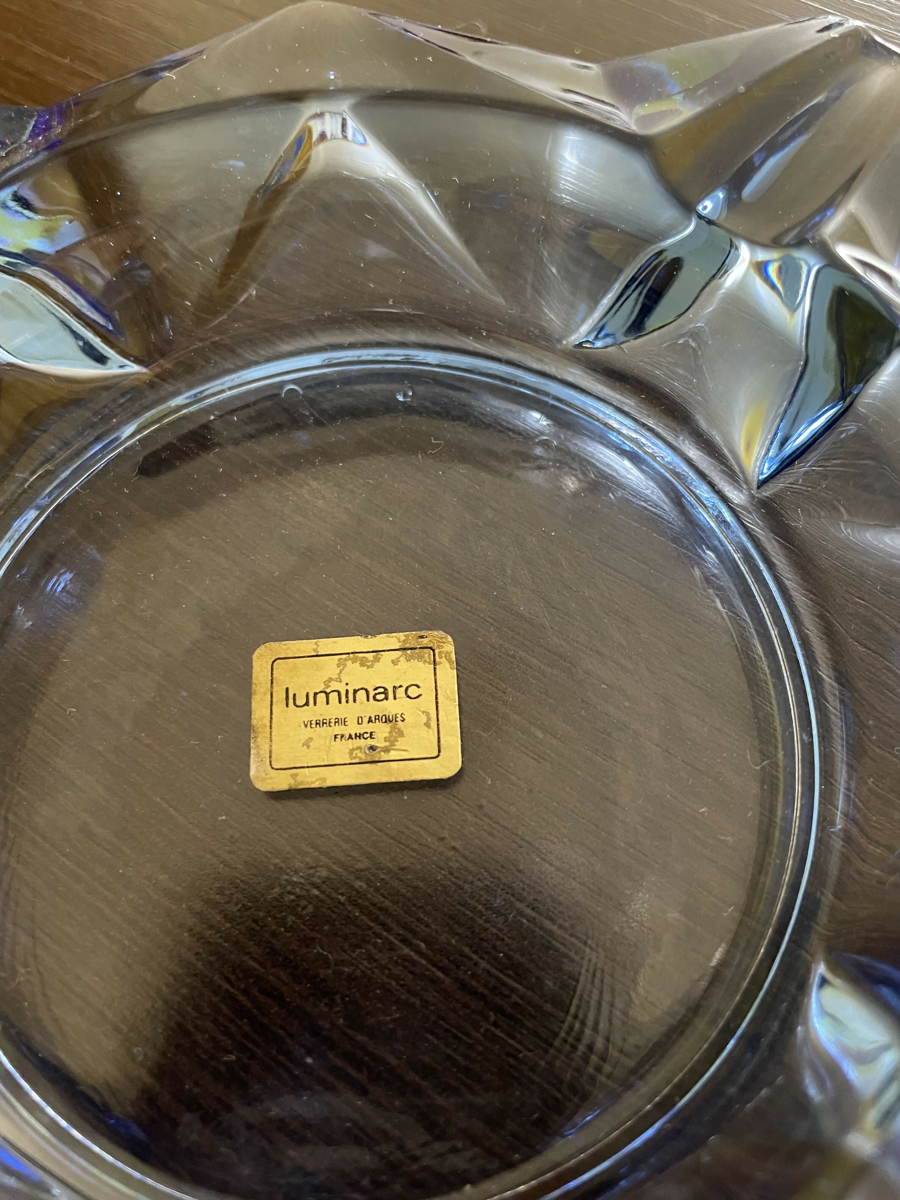 Cinzeiro francês azul de cristal