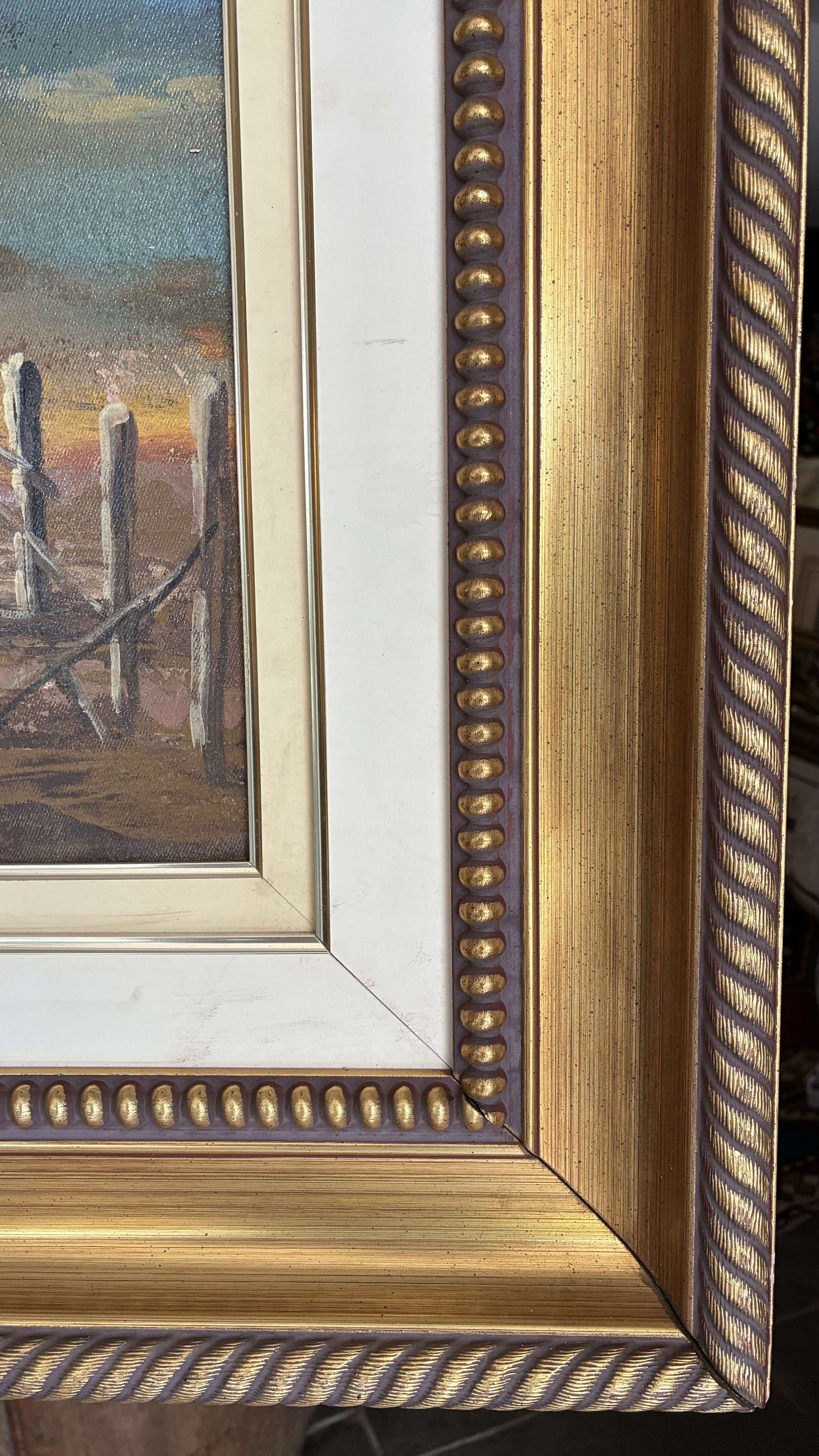 Quadro Óleo sobre Tela - Paisagem Marinha