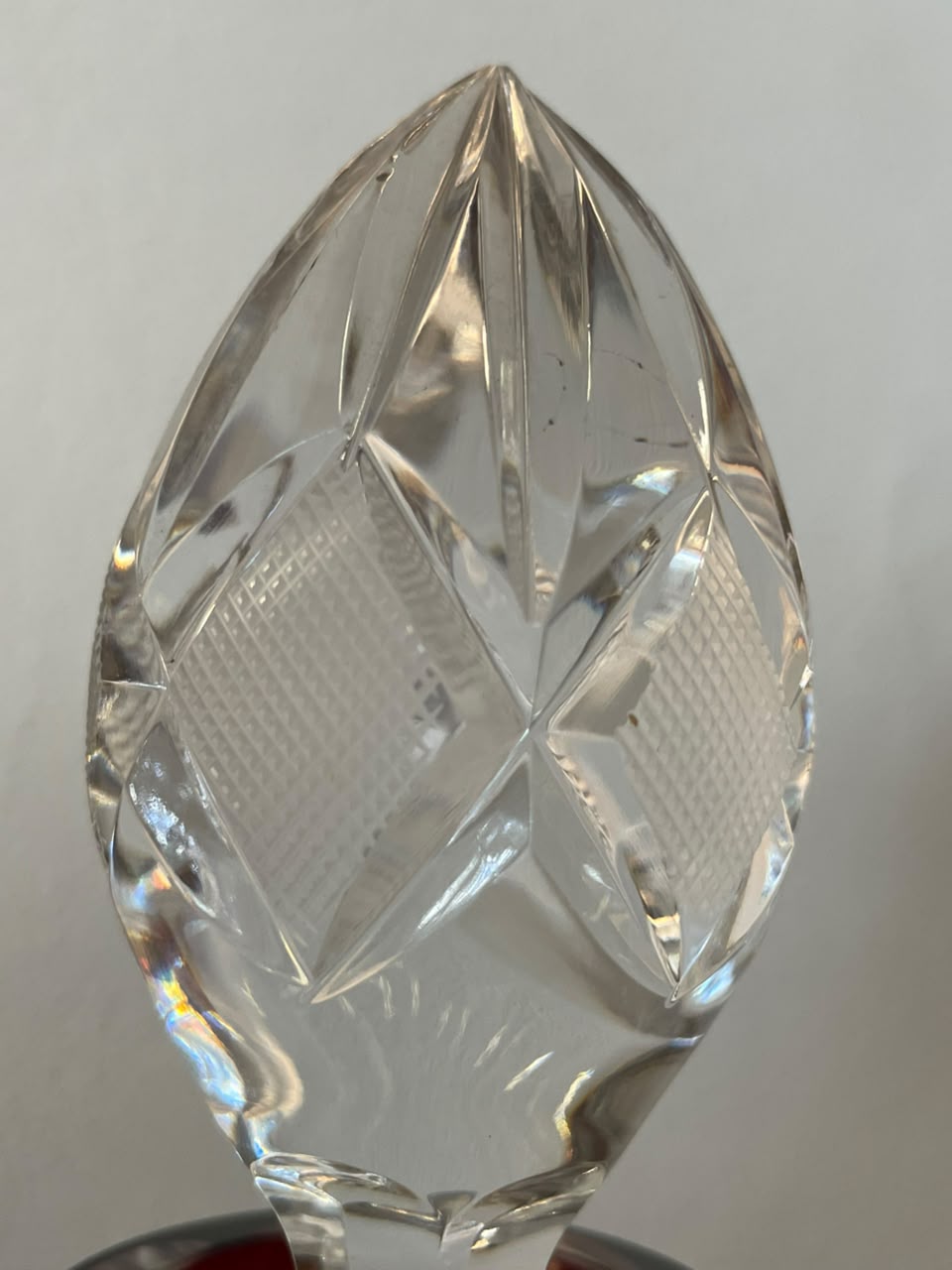 Conjunto Licoreira e 4 taças cristal double rubi