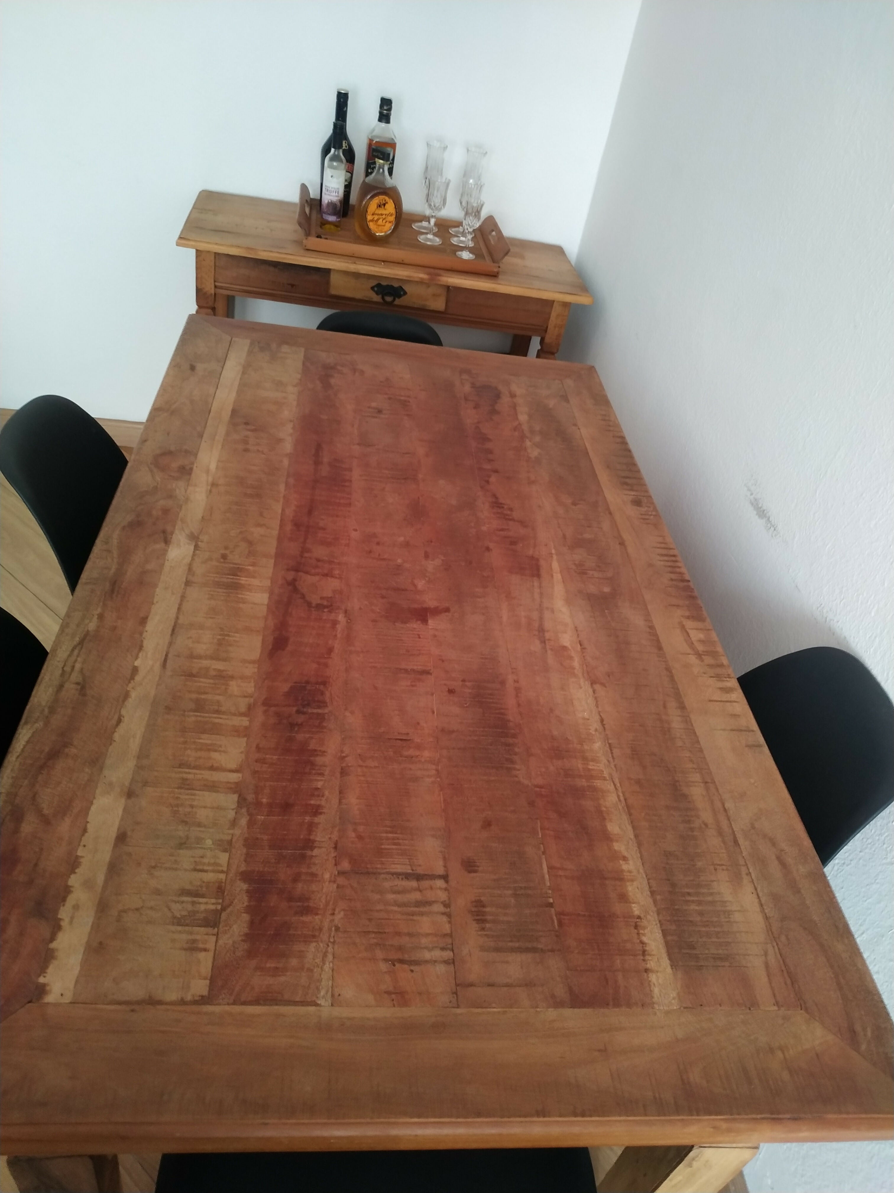 Mesa rústica tampo Peroba Rosa