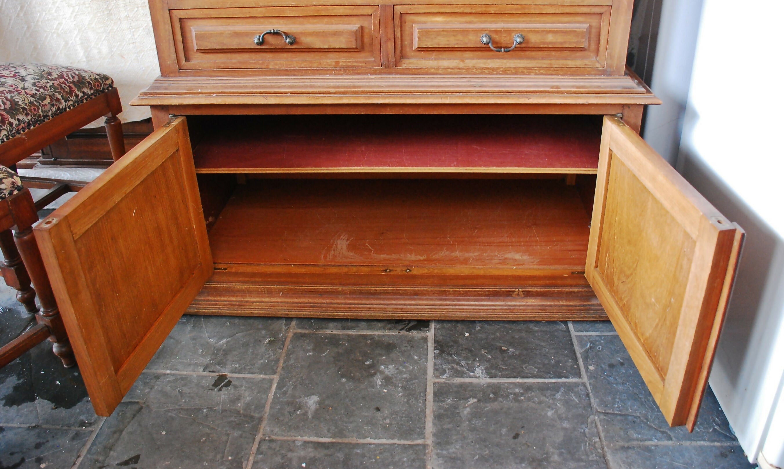 armario louceiro anos 70 - 2 pçs . parte cima 0,90 l x 1,10 - baixo 1,00 l x 0,60 a